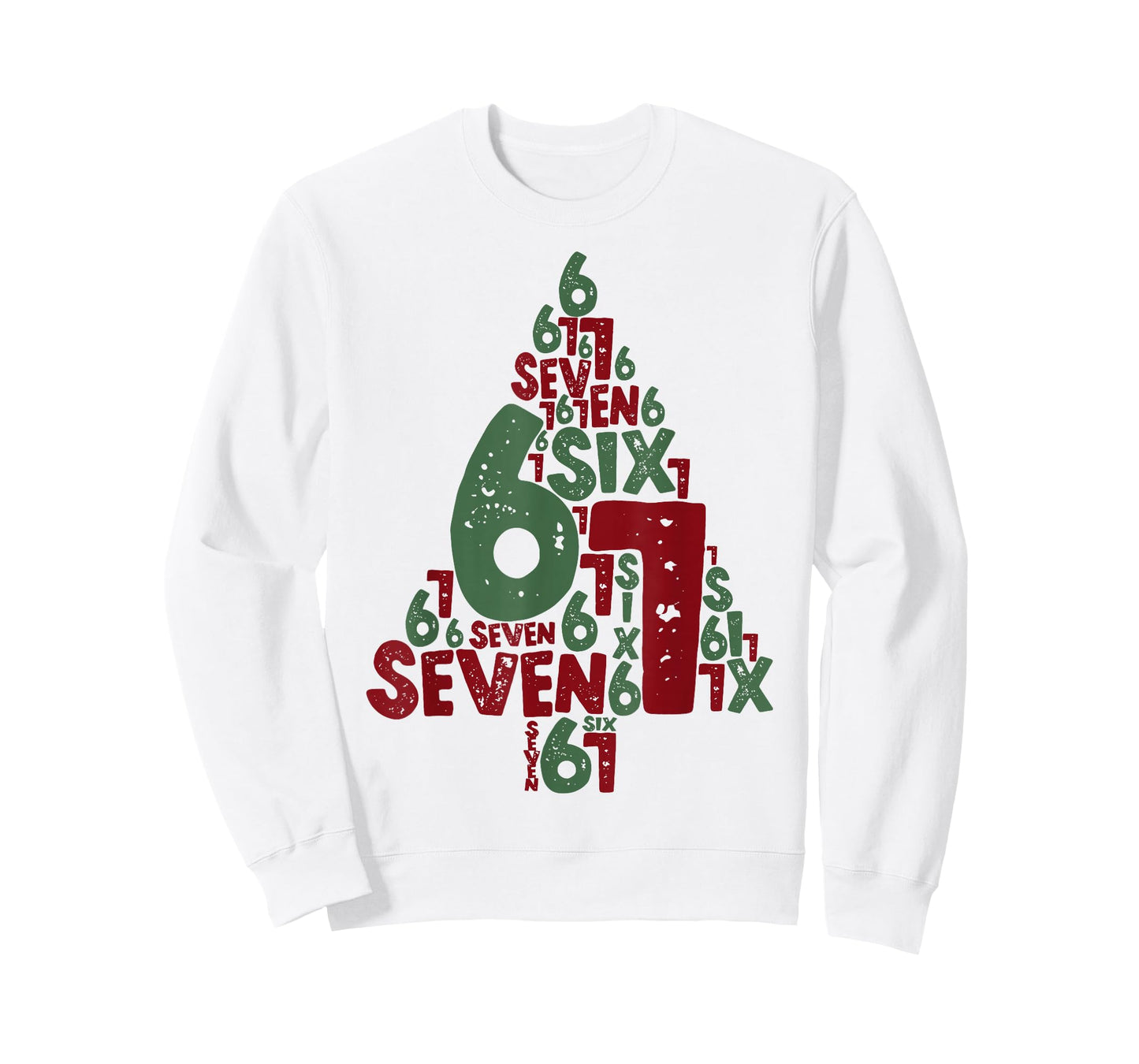 67 Christmas Tree Candy Cane Holiday Six Seven Meme Brainrot T-Shirt