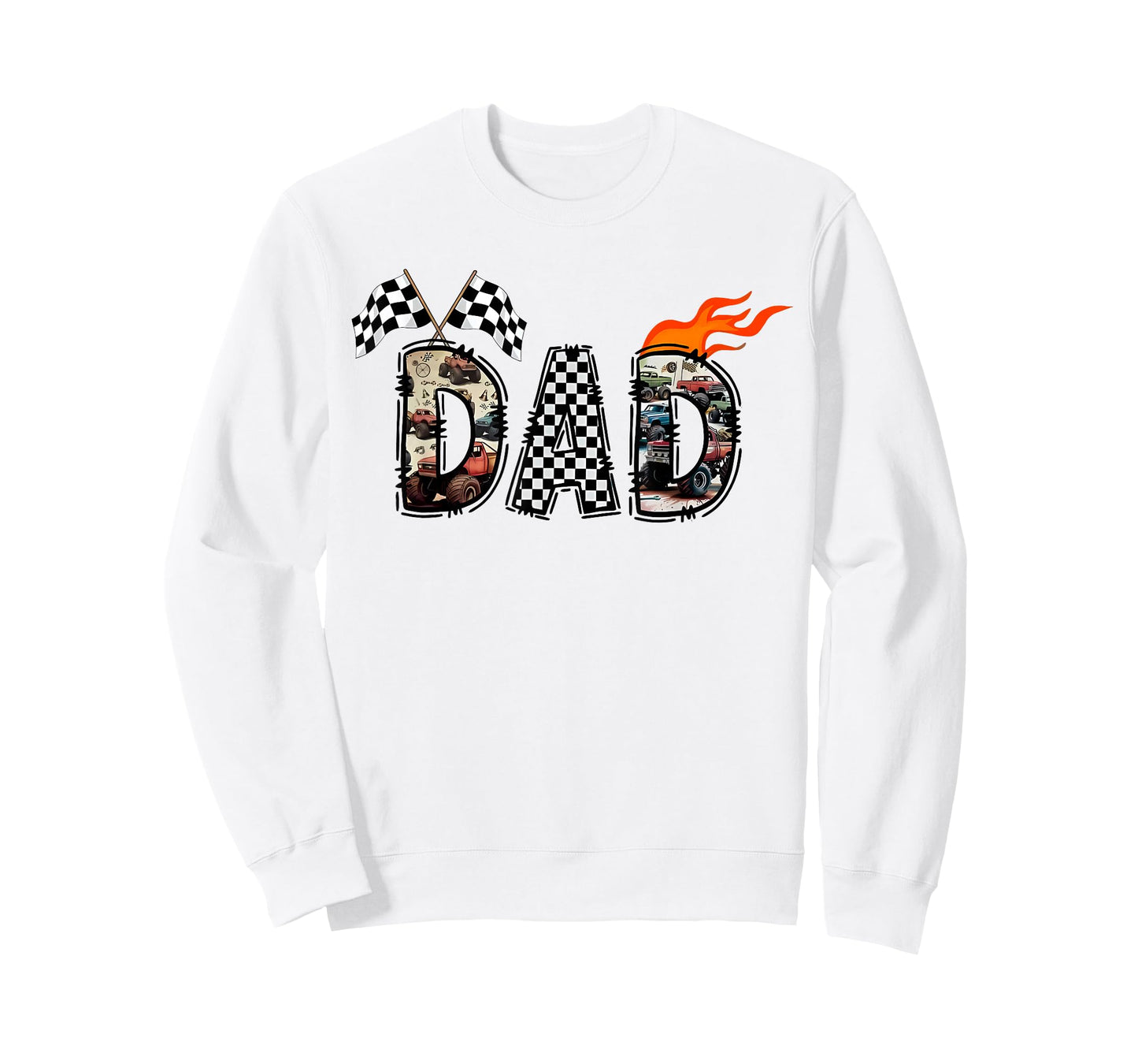 Dad Retro Monster Truck Family Crew Birthday Matching T-Shirt
