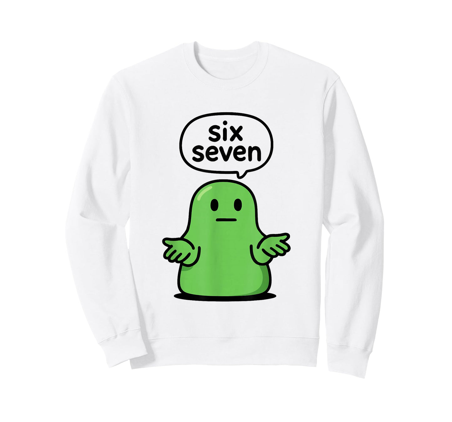 67 Six Seven 6-7 Green Blob Slime - Funny Kids Brainrot Meme T-Shirt