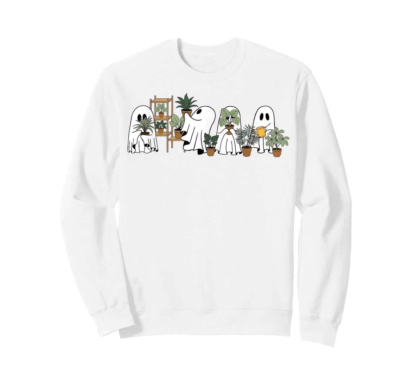 Funny Ghost Plants Spooky Season Trick Or Treat Halloween T-Shirt