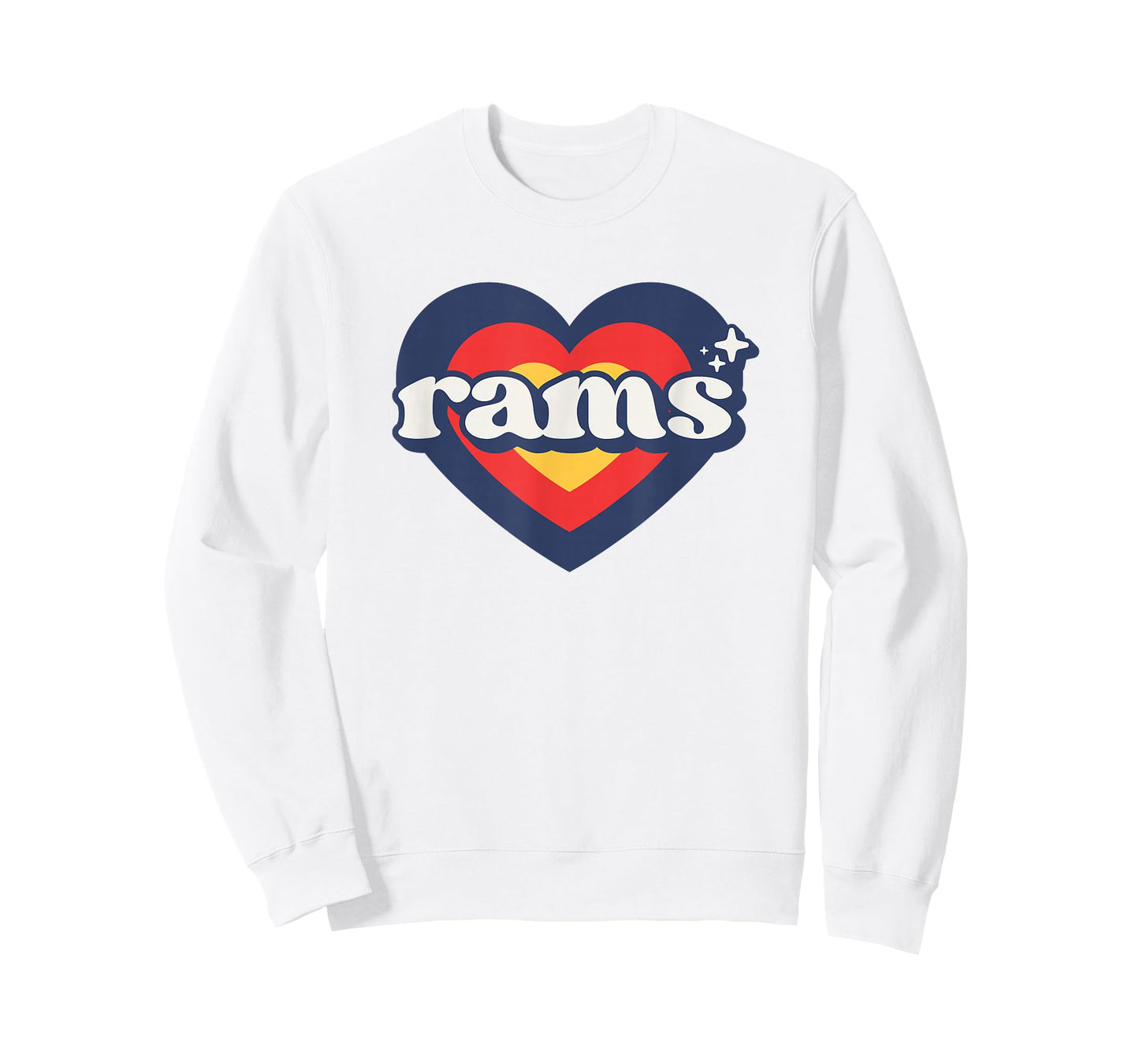 Vintage Rams High School Go Rams Pride Heart T-Shirt