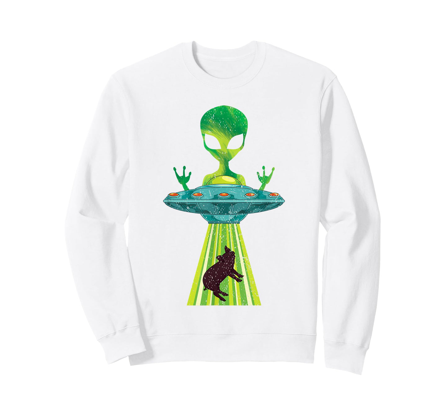 Farm Animal Sci Fi Alien Believer Pig UFO Abduction Alien T-Shirt