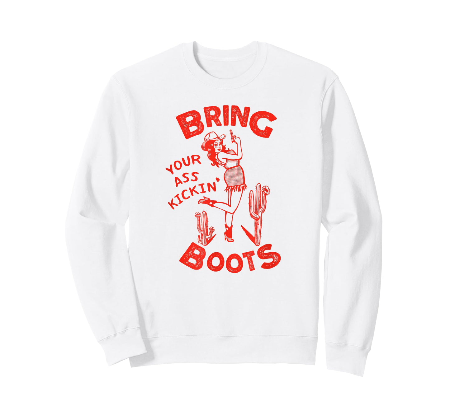 Bring Your Ass Kickin' Boots: Retro Pinup Western Cowgirl T-Shirt