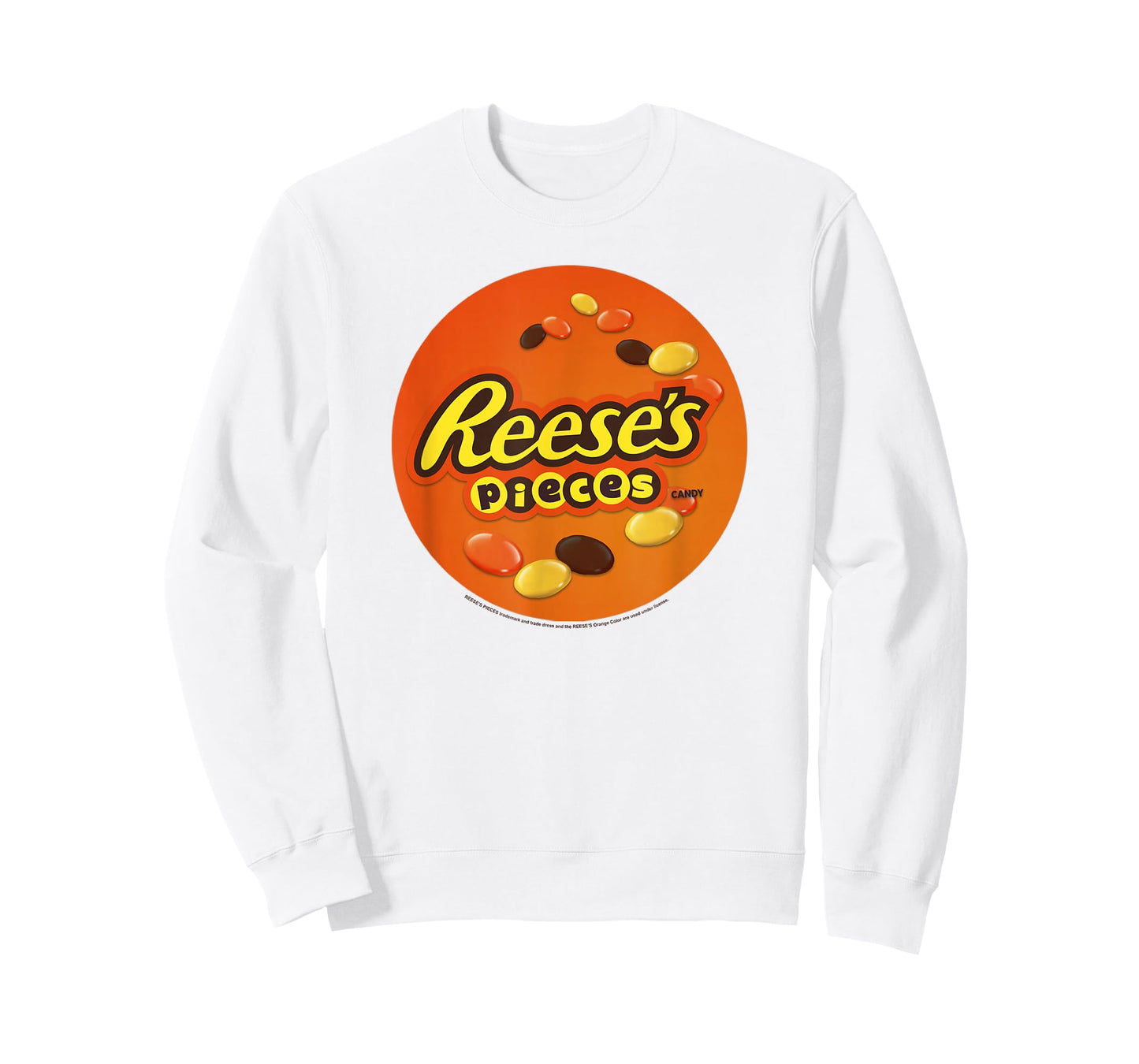Reese's Women's Grey Classic Reese's Pieces Candy Centered Design T-Shirt