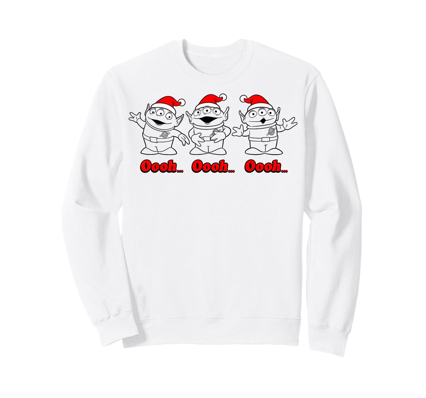 Disney Pixar Toy Story Christmas Aliens Santa Line Art Trio T-Shirt