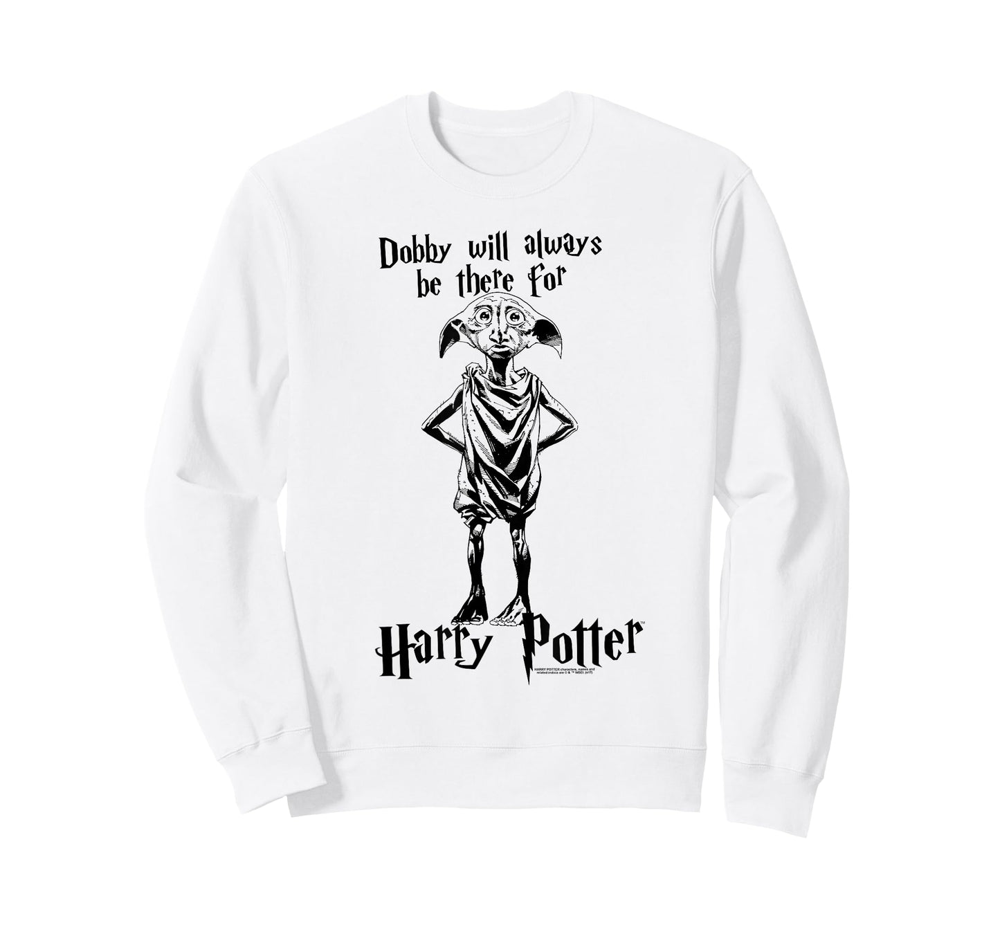 Popfunk Harry Potter Dobby Will Always Be There Unisex-Adults White T-Shirt