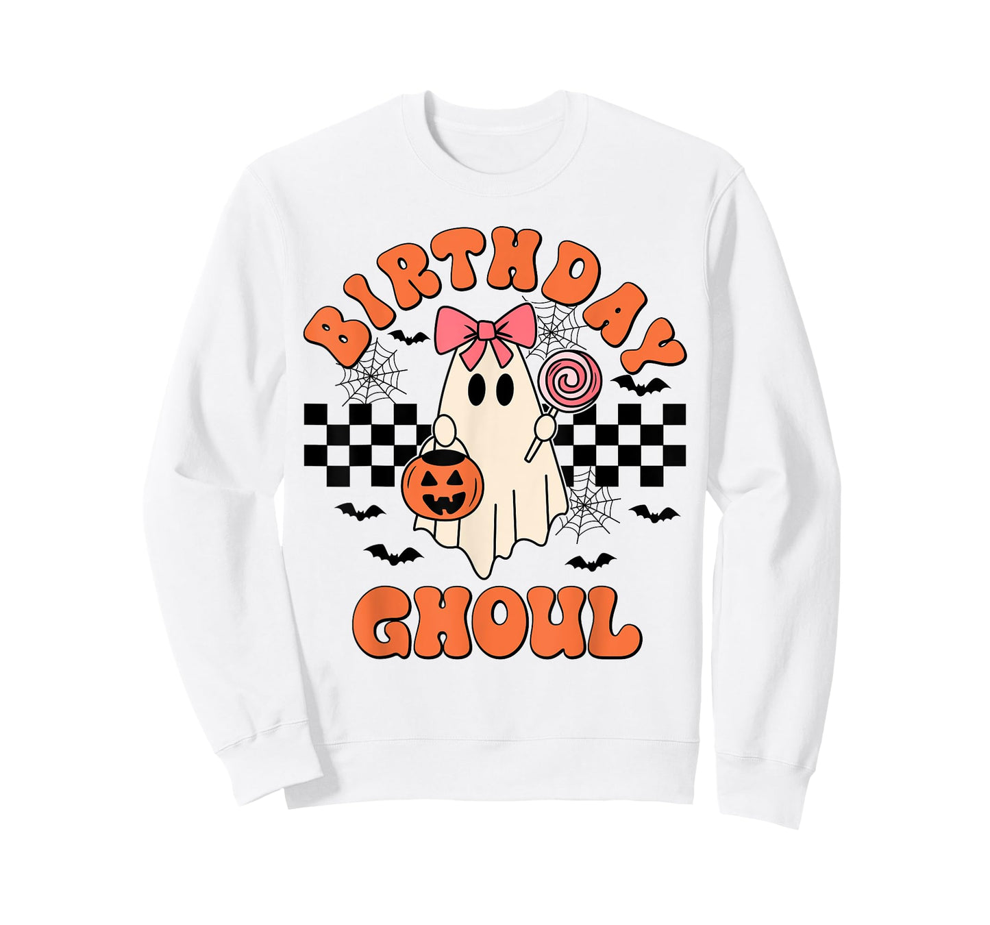 Birthday Ghoul Spooky Season Groovy Halloween Girls Kids T-Shirt