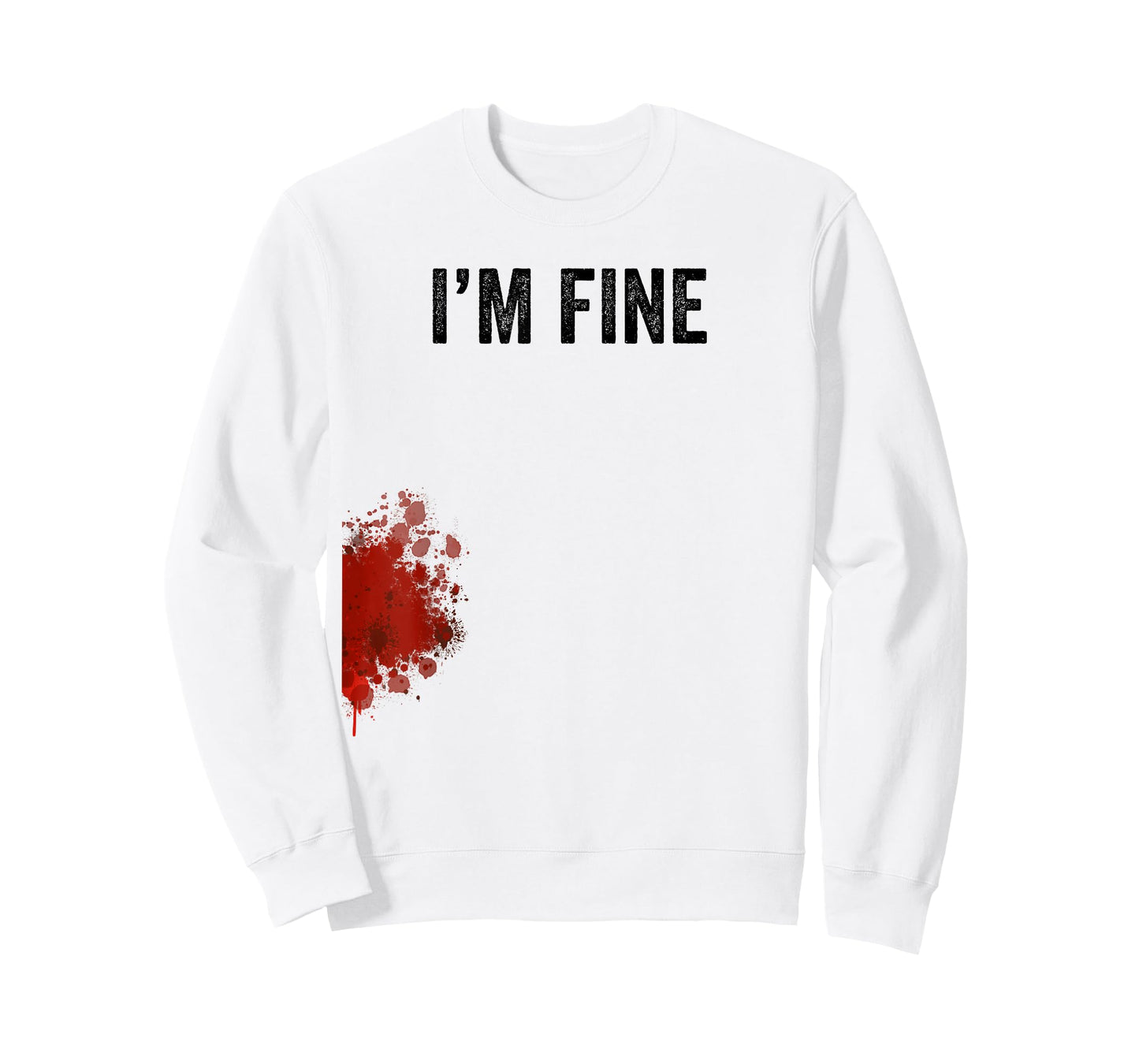 I'm Fine Graphic Zombie Slash Movie Halloween T-Shirt