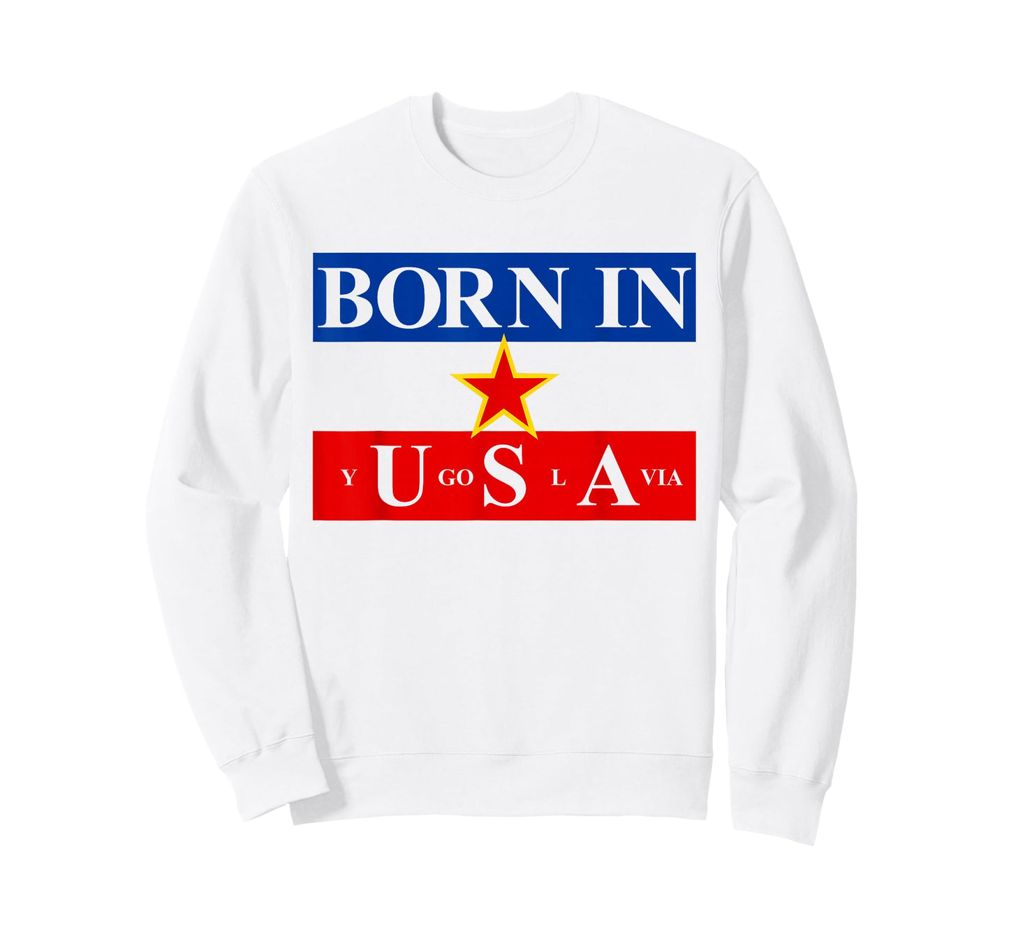 Born In Yugoslavia USA Yugoslavia Flag America T-Shirt