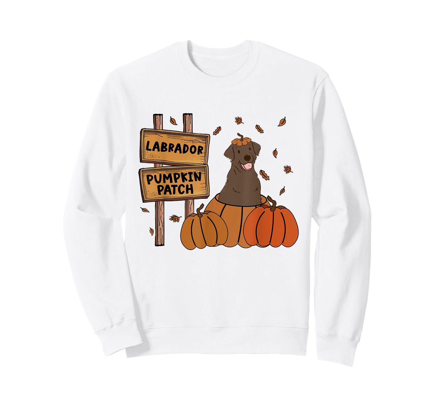 Labrador Pumpkin Patch Lab Lovers Thanksgiving Halloween T-Shirt