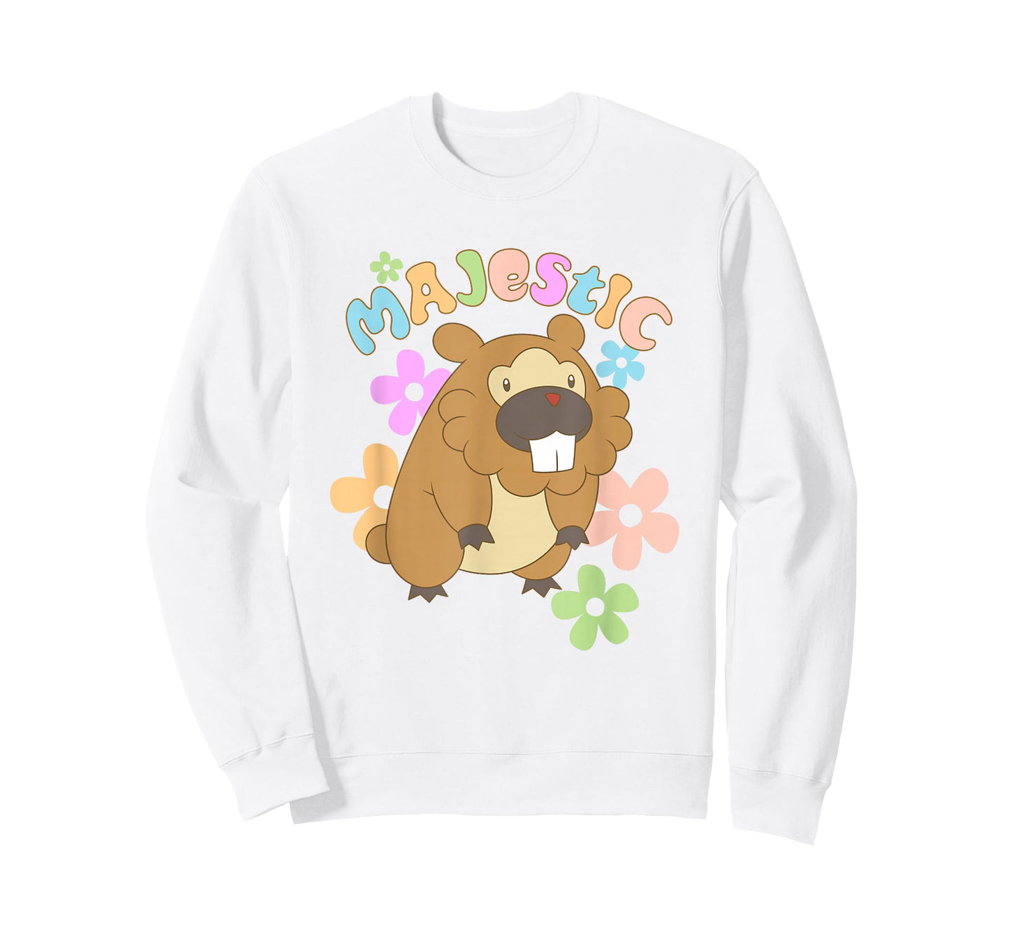 Pokémon Majestic Bidoof Floral Portrait T-Shirt