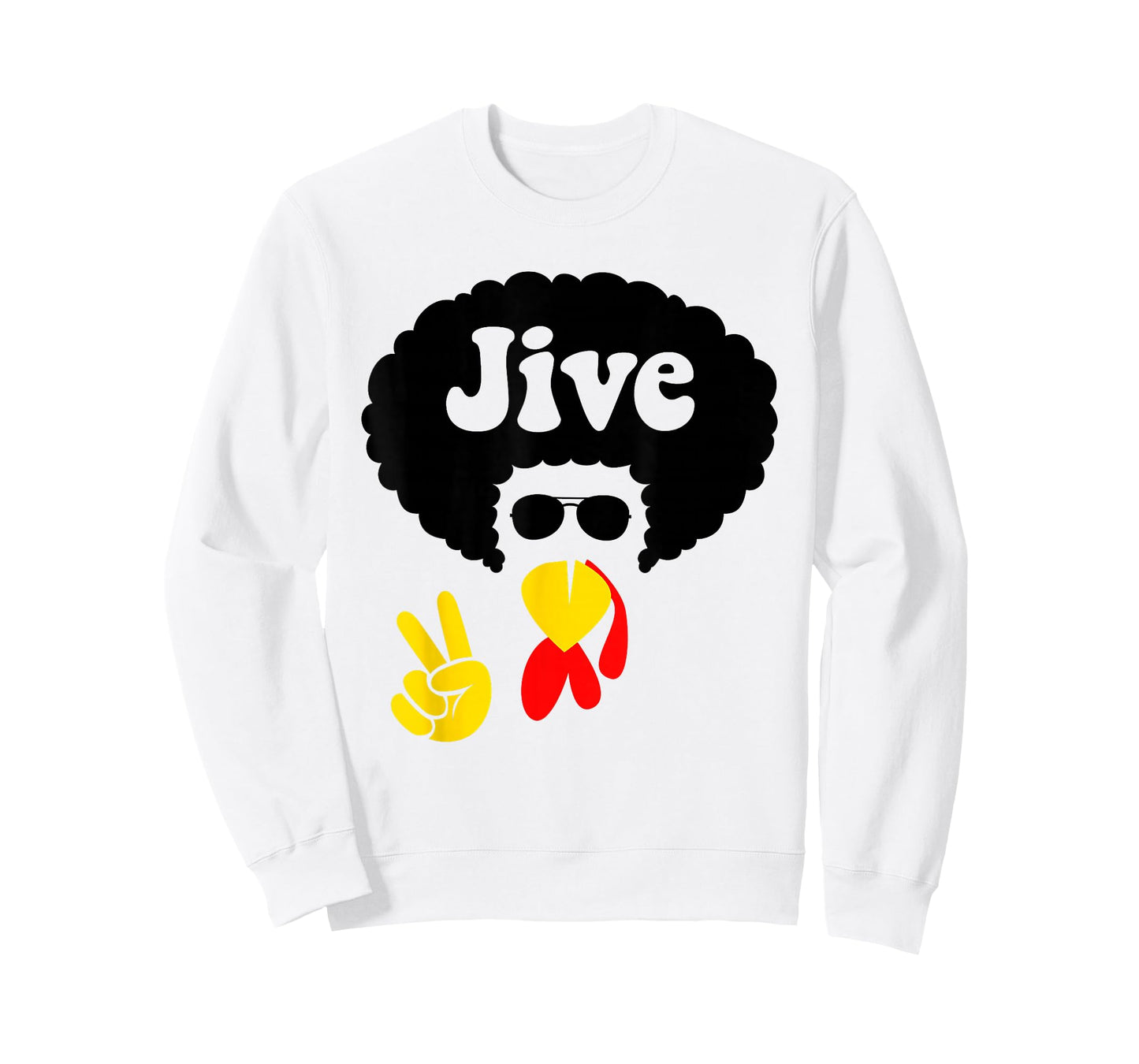Peace Sign Jive Thanksgiving Turkey Face Funny Men Women T-Shirt