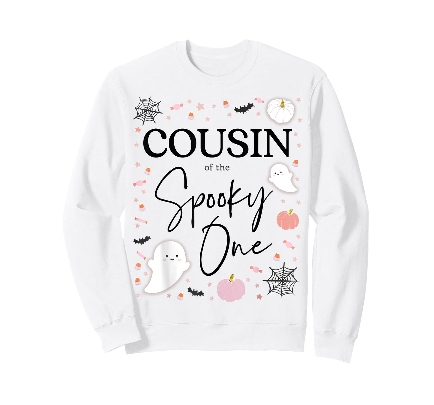 Cousin of the Spooky One Girl First Birthday Pink Halloween T-Shirt