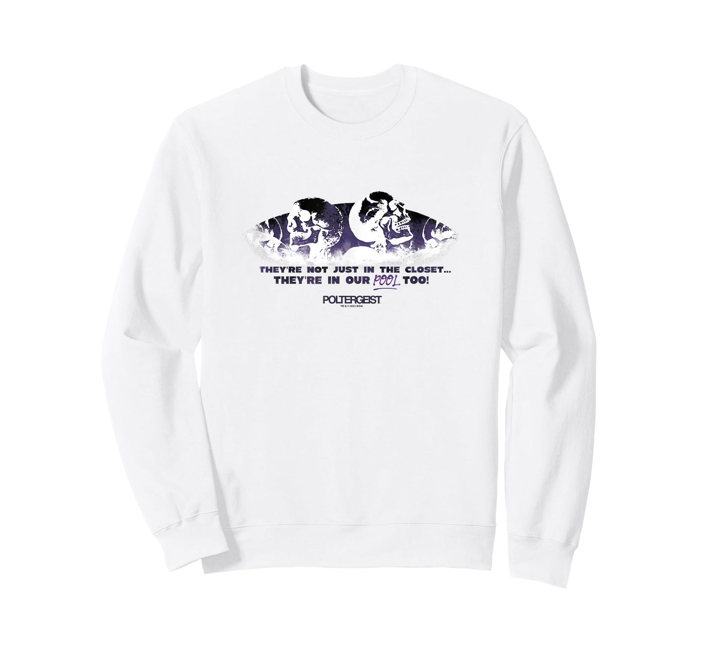 Poltergeist They're In Our Pool Too! Vintage Skeletons Logo T-Shirt