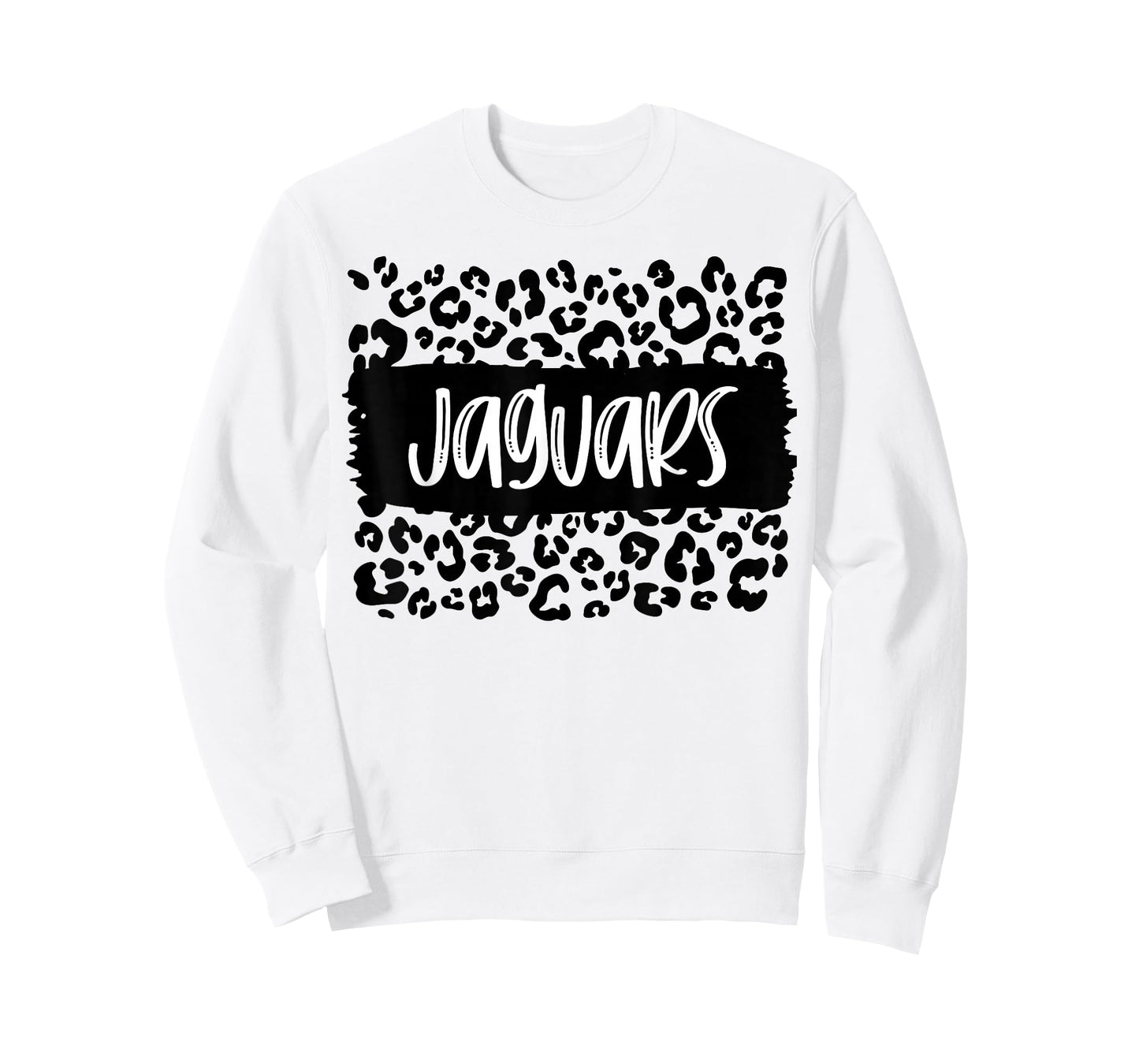 Jaguars Team Mascot School Spirit Game Night Leopard Print T-Shirt