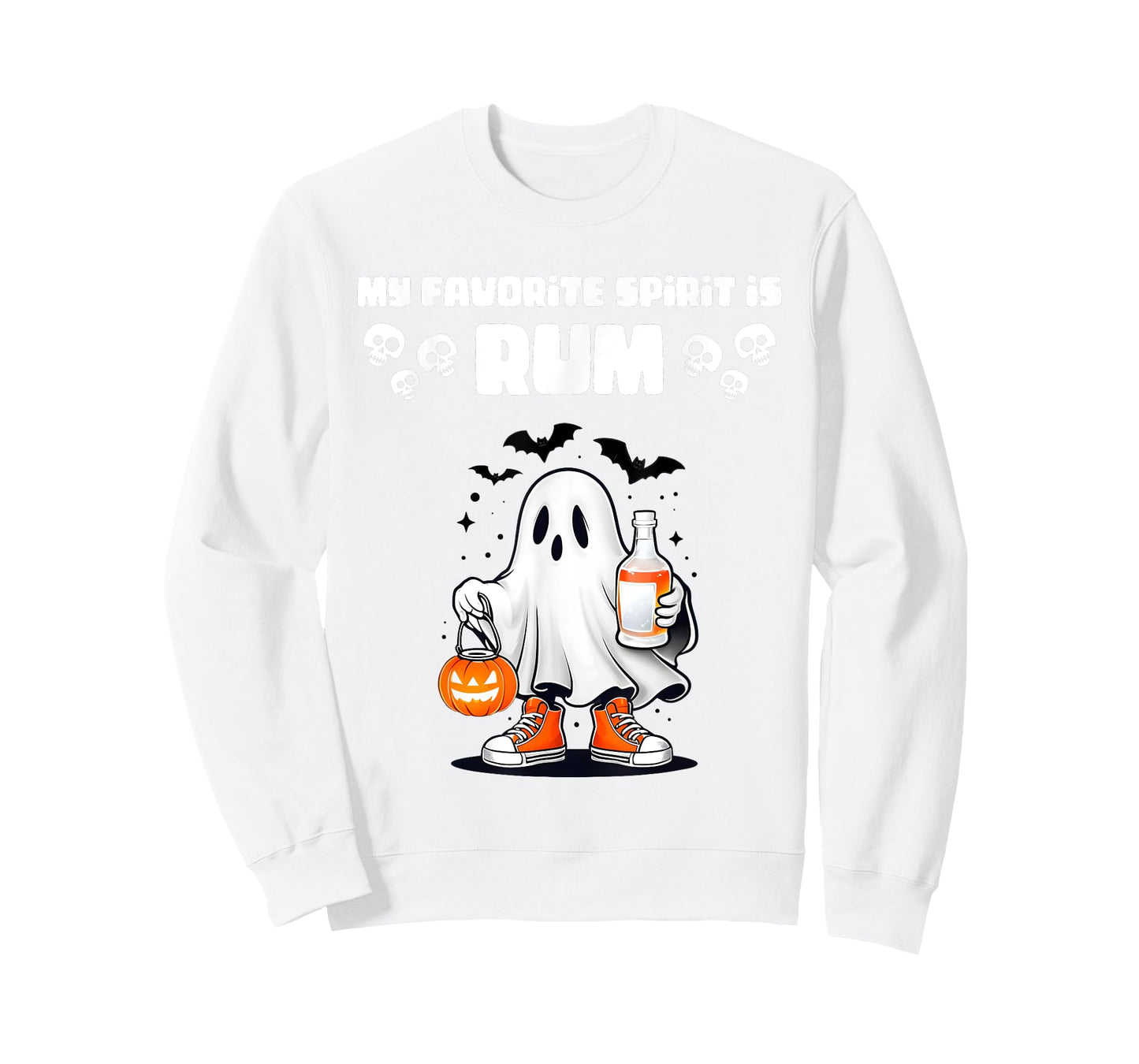 Funny Spooky Ghost Rum, My Favorite Spirit Is Rum Halloween T-Shirt