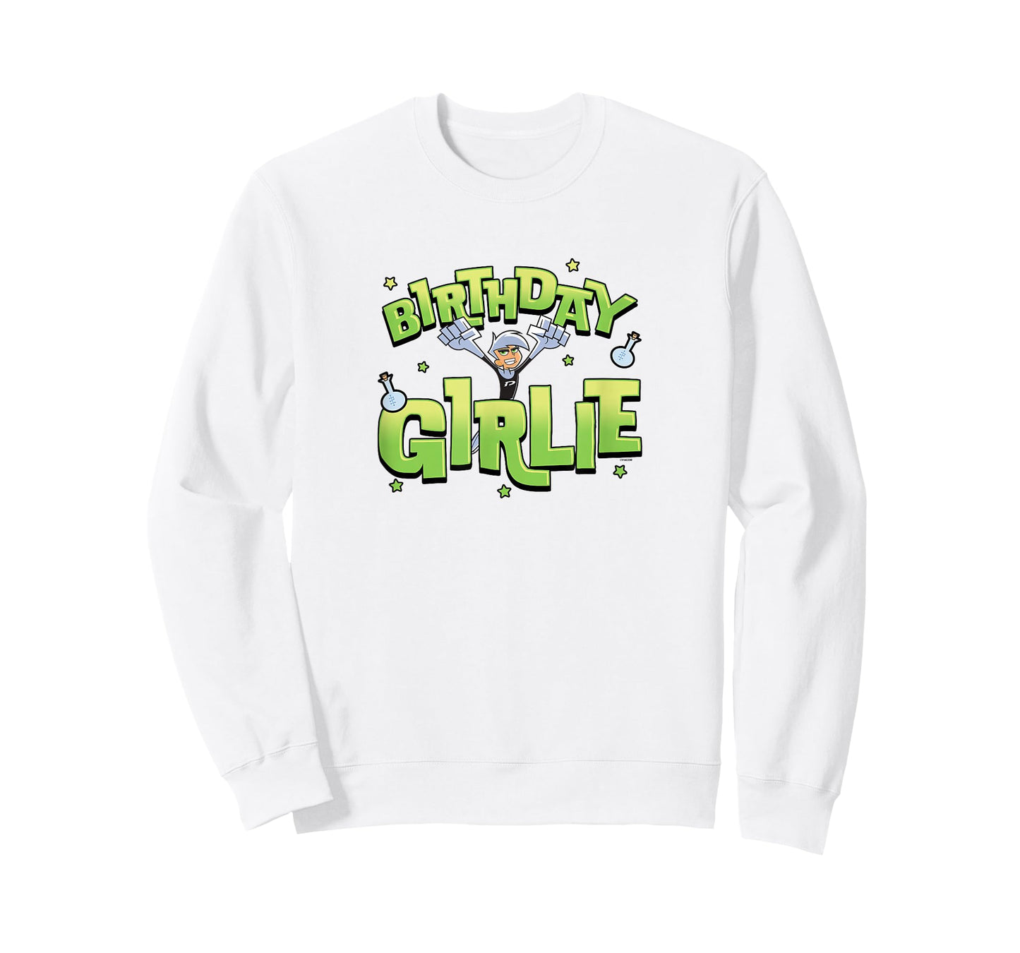 Danny Phantom Birthday Girlie Phantom Power Big Chest Logo T-Shirt