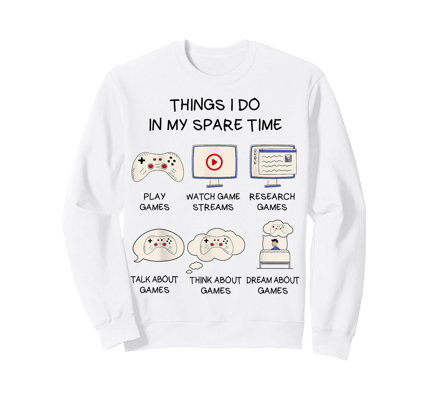 Funny Gaming Shirt For Teen Boys Men In My Spare Time Gamer T-Shirt