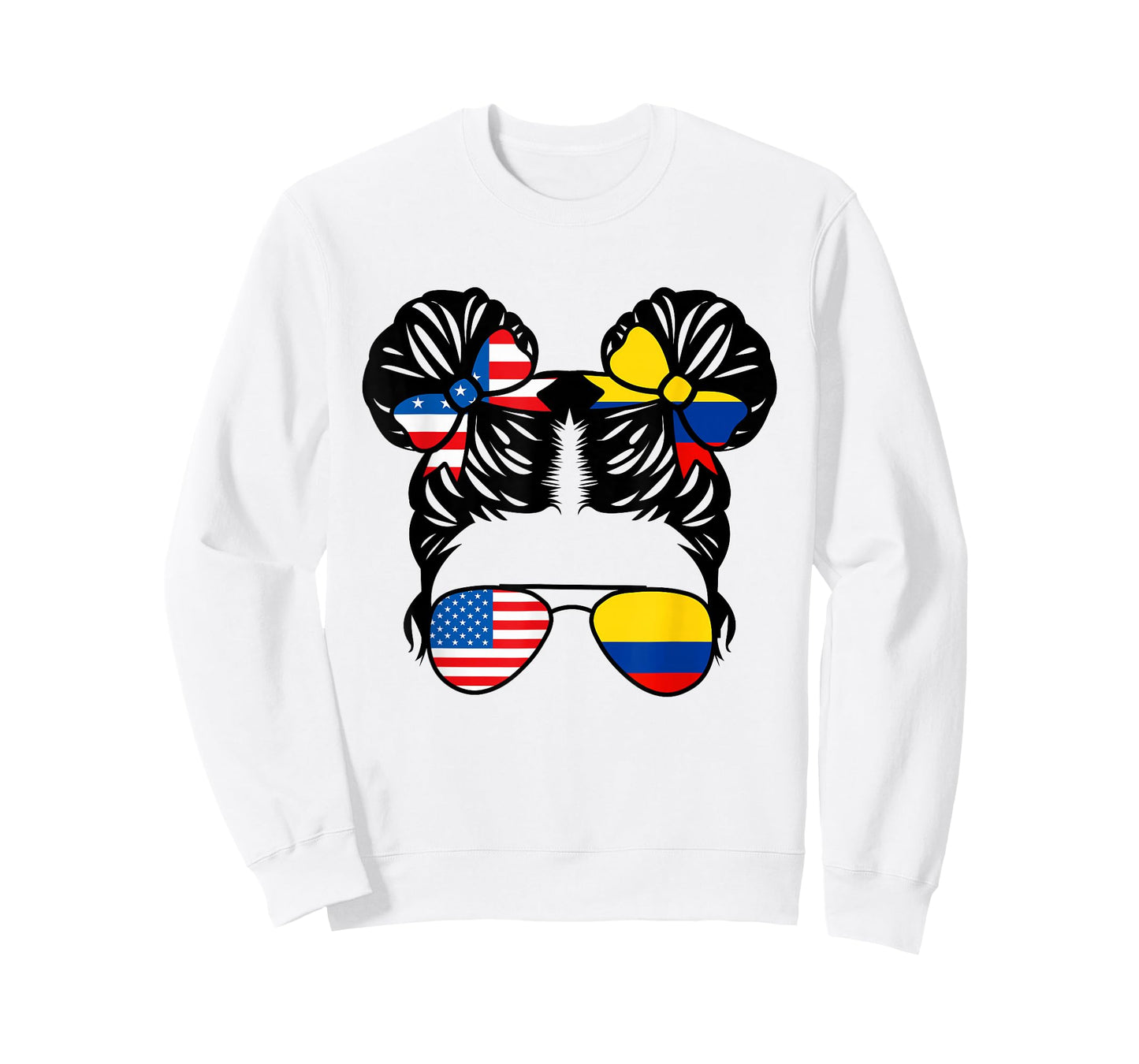 Half American Half Colombian Girl USA Colombia Flag Patriot T-Shirt Small