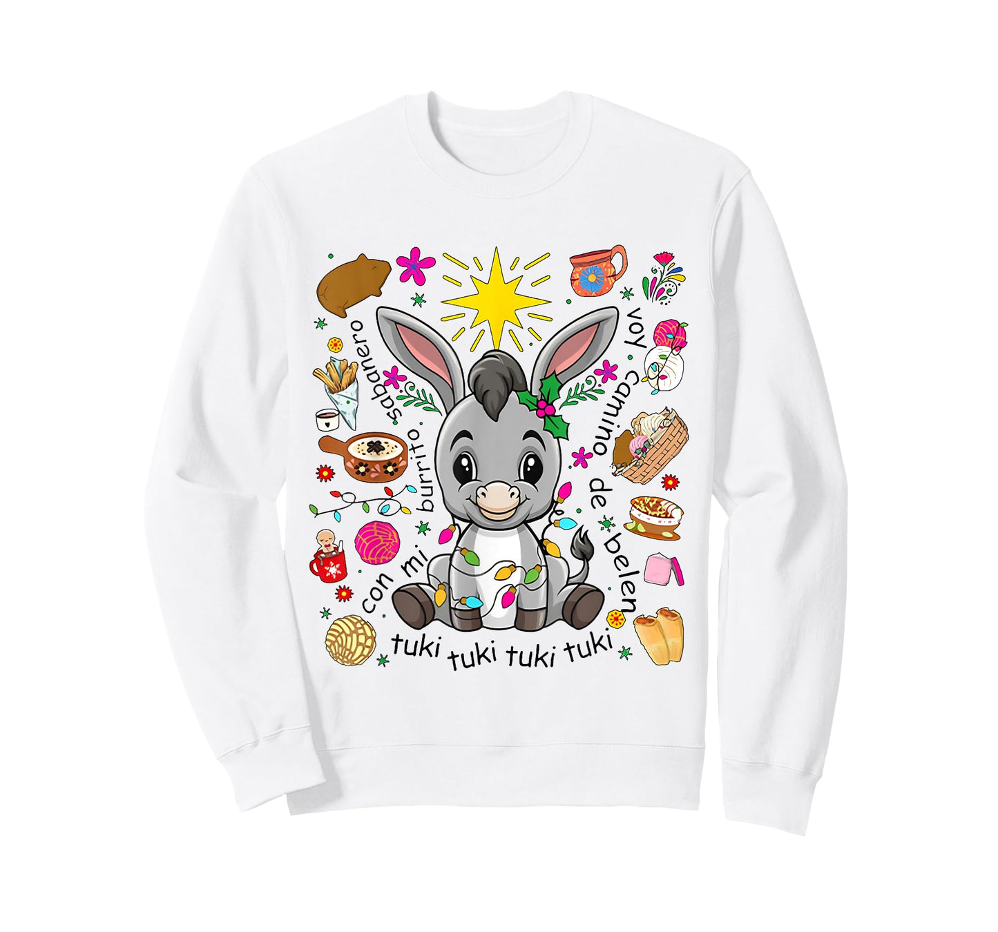 Mi Burrito Sabanero Mexican Tuki Tuki Donkey Latino Xmas T-Shirt