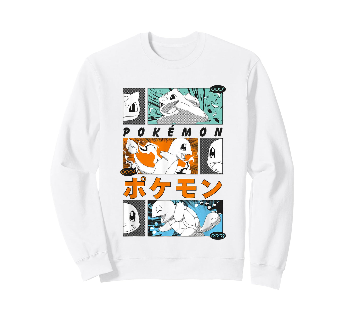 Pokémon Kanto Starters Vintage Manga Action Panels T-Shirt