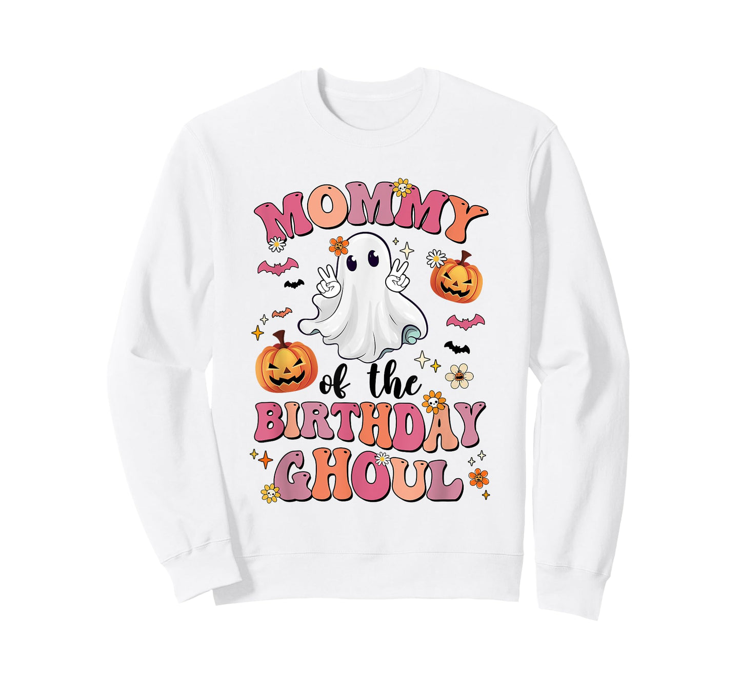 Mommy Of The Birthday Ghoul Halloween Bday Boys Girls Ghost T-Shirt