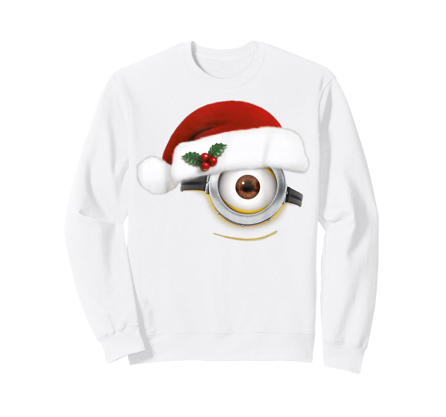 Despicable Me Minions Christmas Santa Hat Big Face T-Shirt