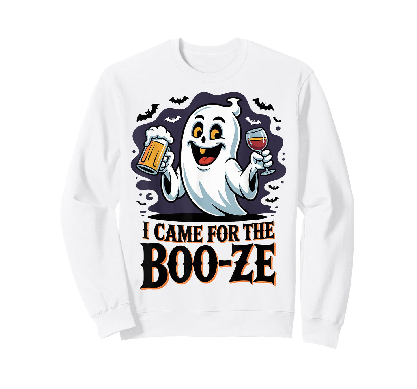 Spooky Booze Party Humor Costume Funny Halloween Ghost T-Shirt