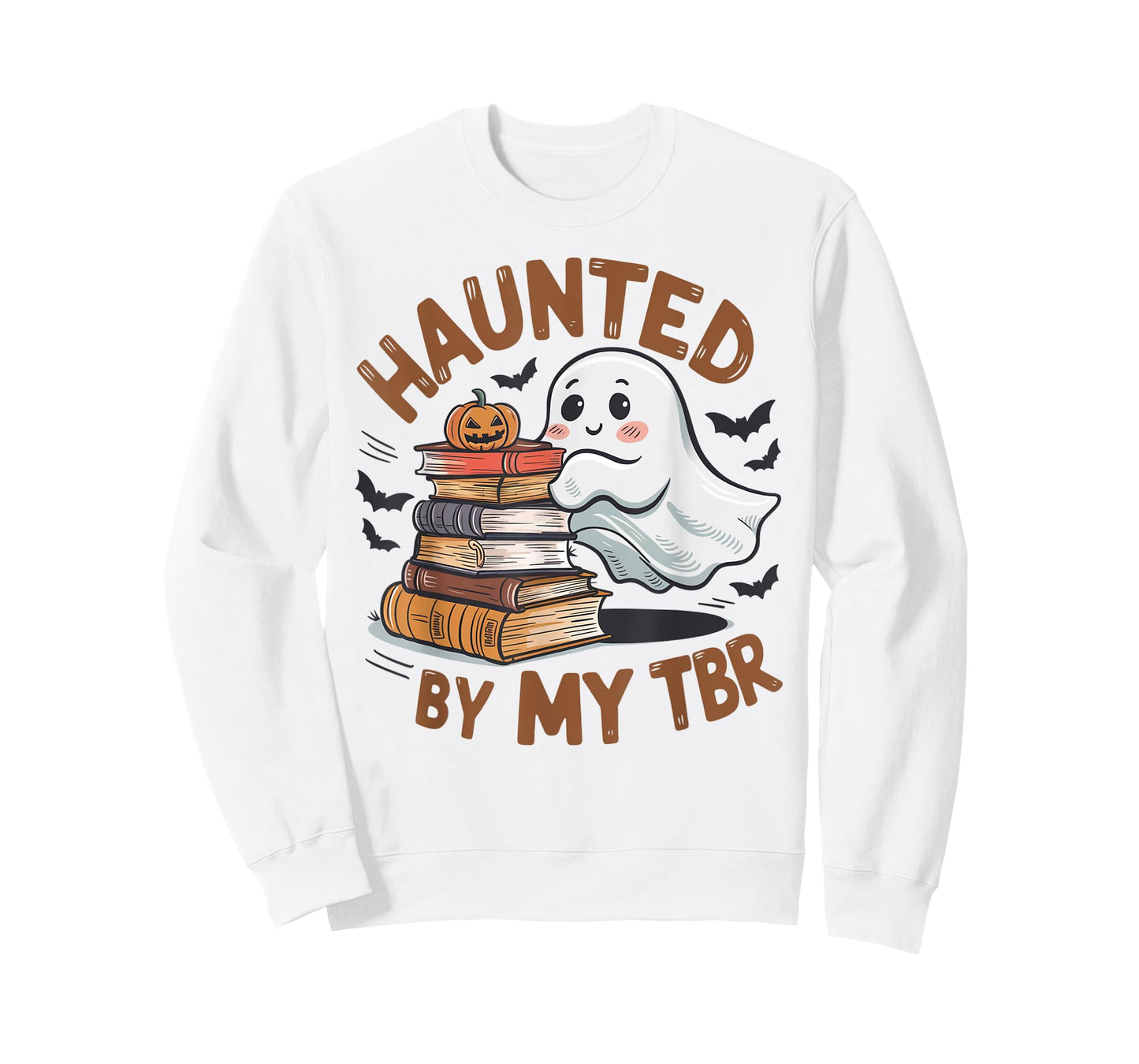 Haunted By My TBR Cute Ghost Book Reading Teacher Halloween T-Shirt