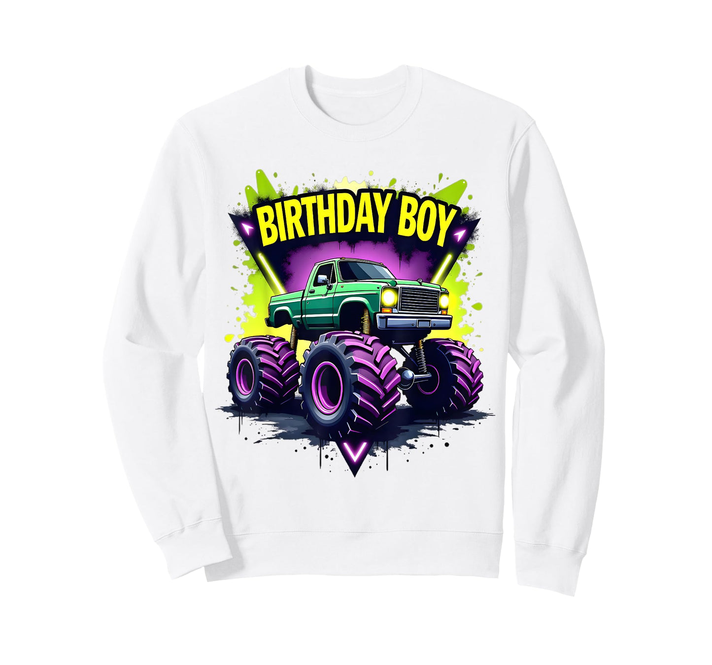Birthday Boy Monster Truck Birthday Party Kids Boys T-Shirt