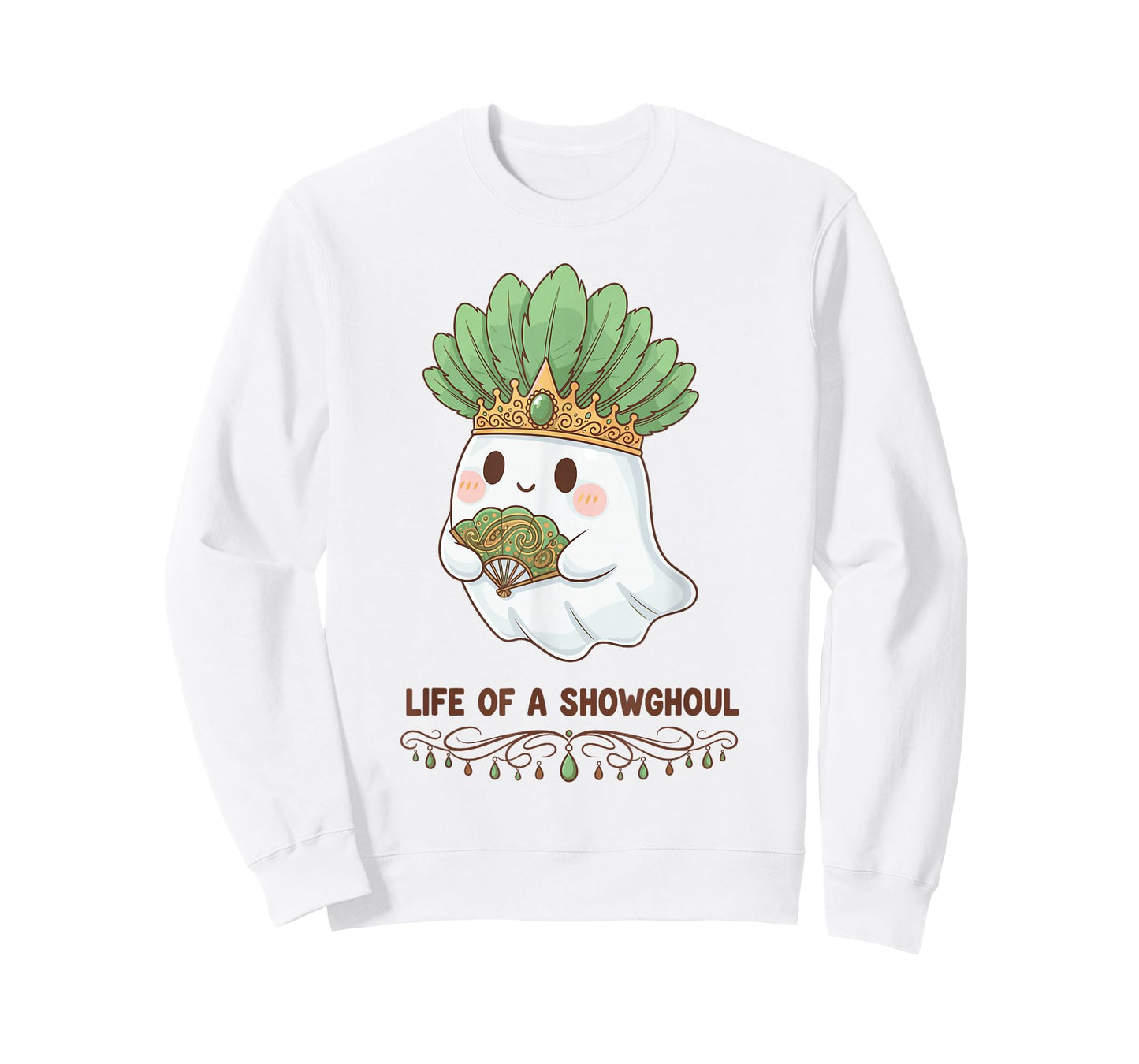 Life of a Showghoul Cute Kawaii Ghost Showgirl Design T-Shirt