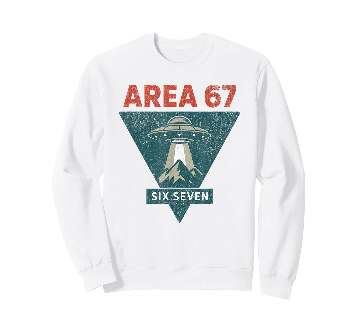 Area 67 Six Seven Alien UFO Funny Brain Rot Meme for Kids T-Shirt