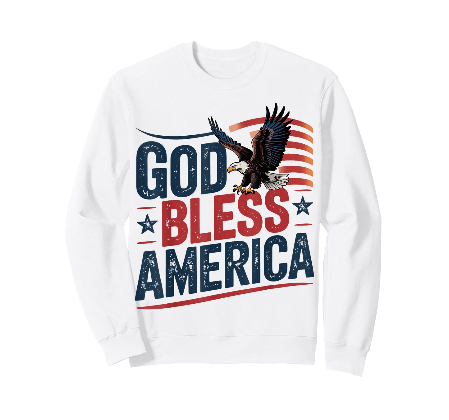 God Bless America Eagle American Flag Patriotic 4th of July T-Shirt