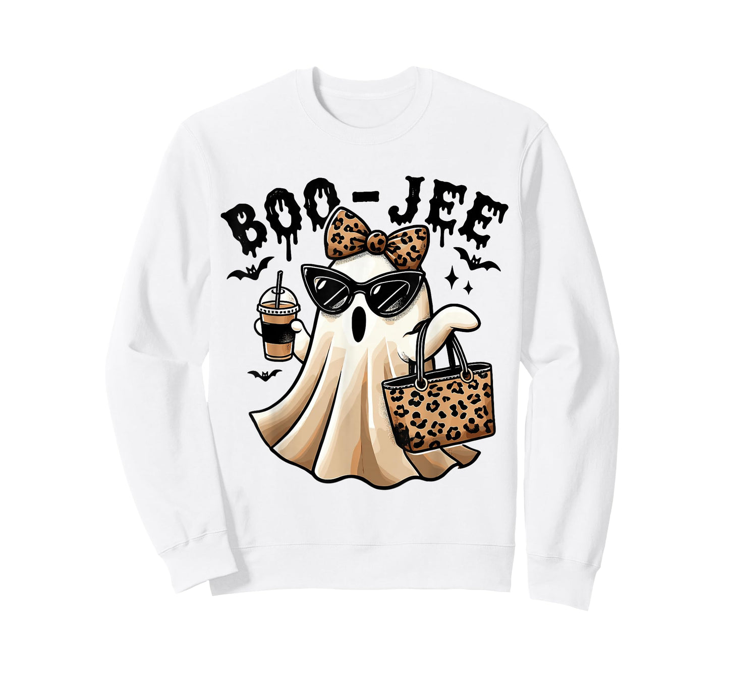 Boo JEE Ghost Spooky Vibes Halloween Boujee Women Funny T-Shirt