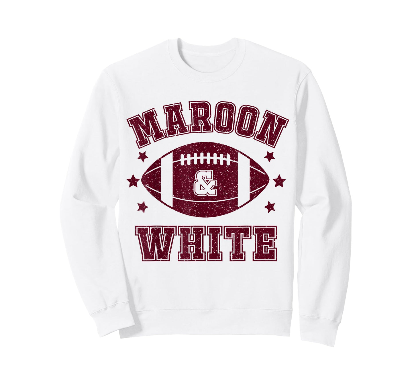 On Gameday Football We Wear Maroon And White School Spirit T-Shirt