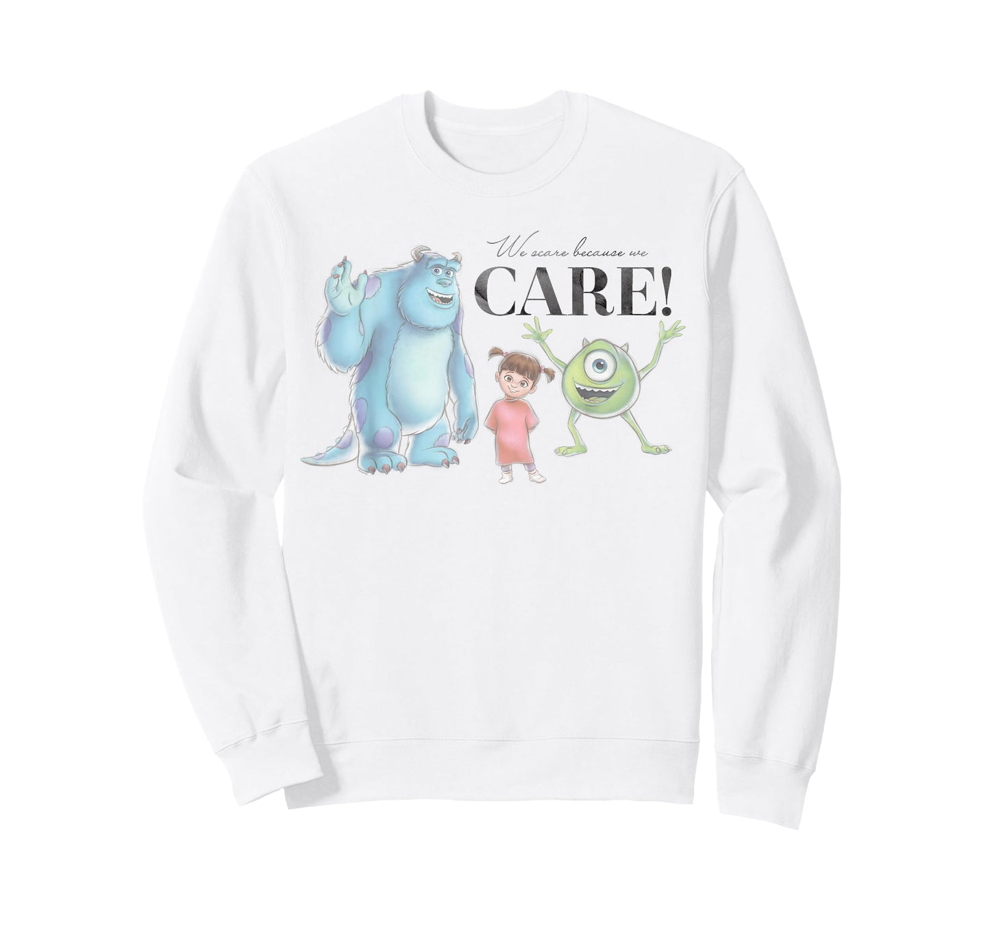 Disney 100 and Pixar's Monsters Inc We Scare Because We Care T-Shirt