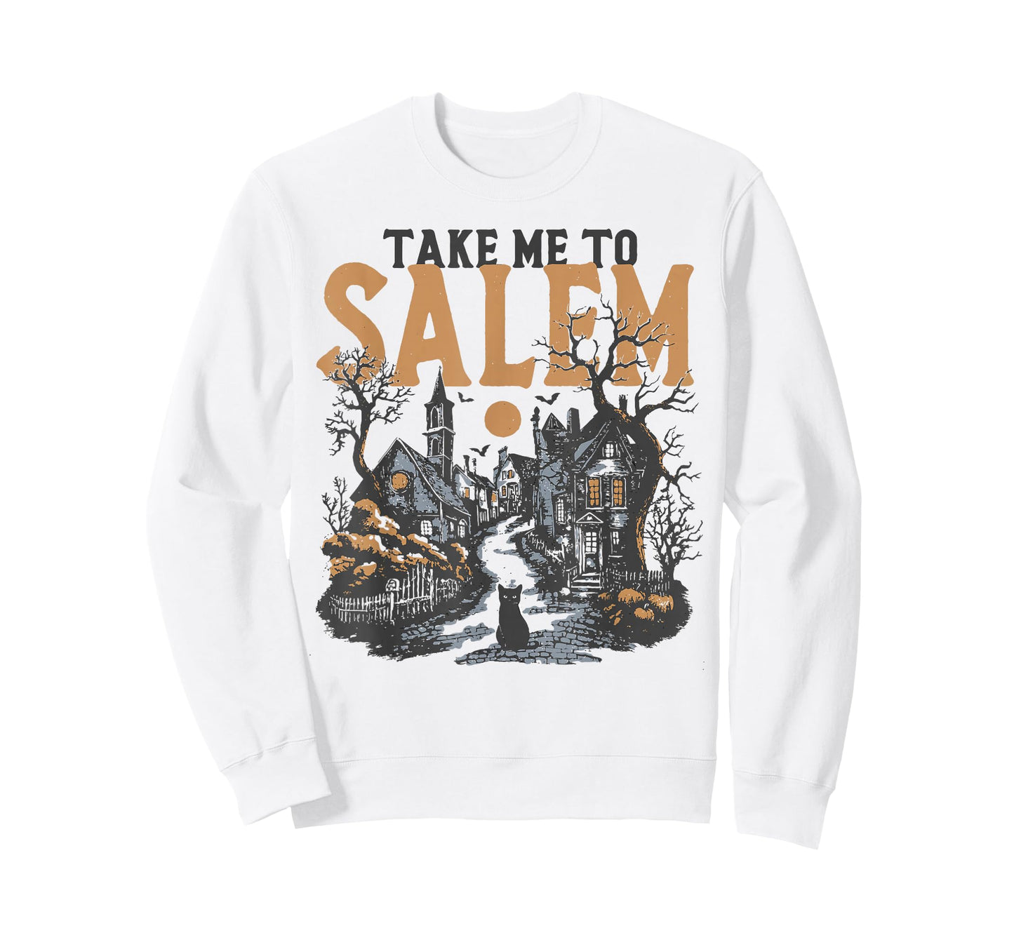 Take Me to Salem Massachusetts Retro Halloween Spooky Girls T-Shirt