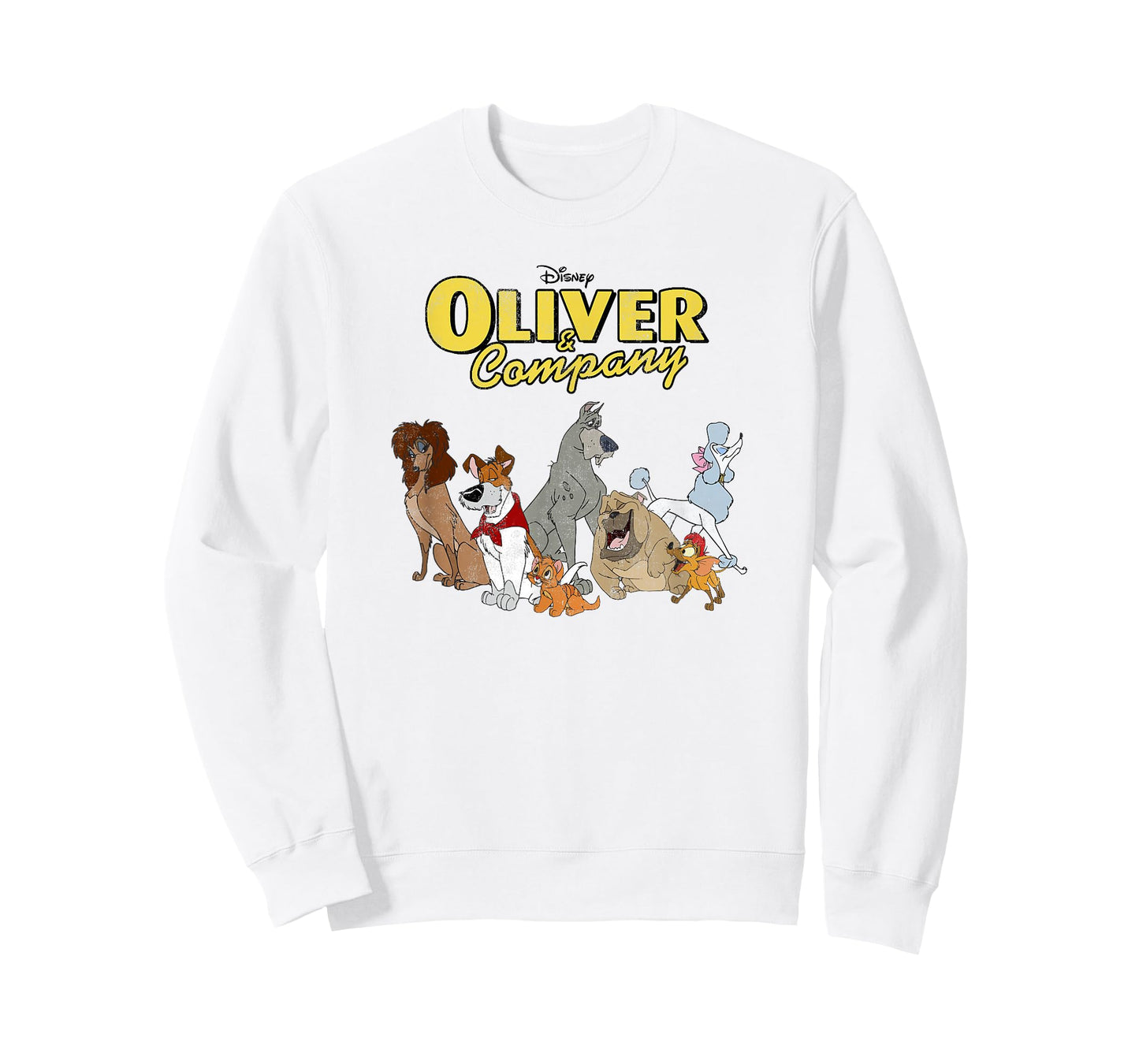 Disney Oliver & Company Group Shot Dog Gang Logo T-Shirt