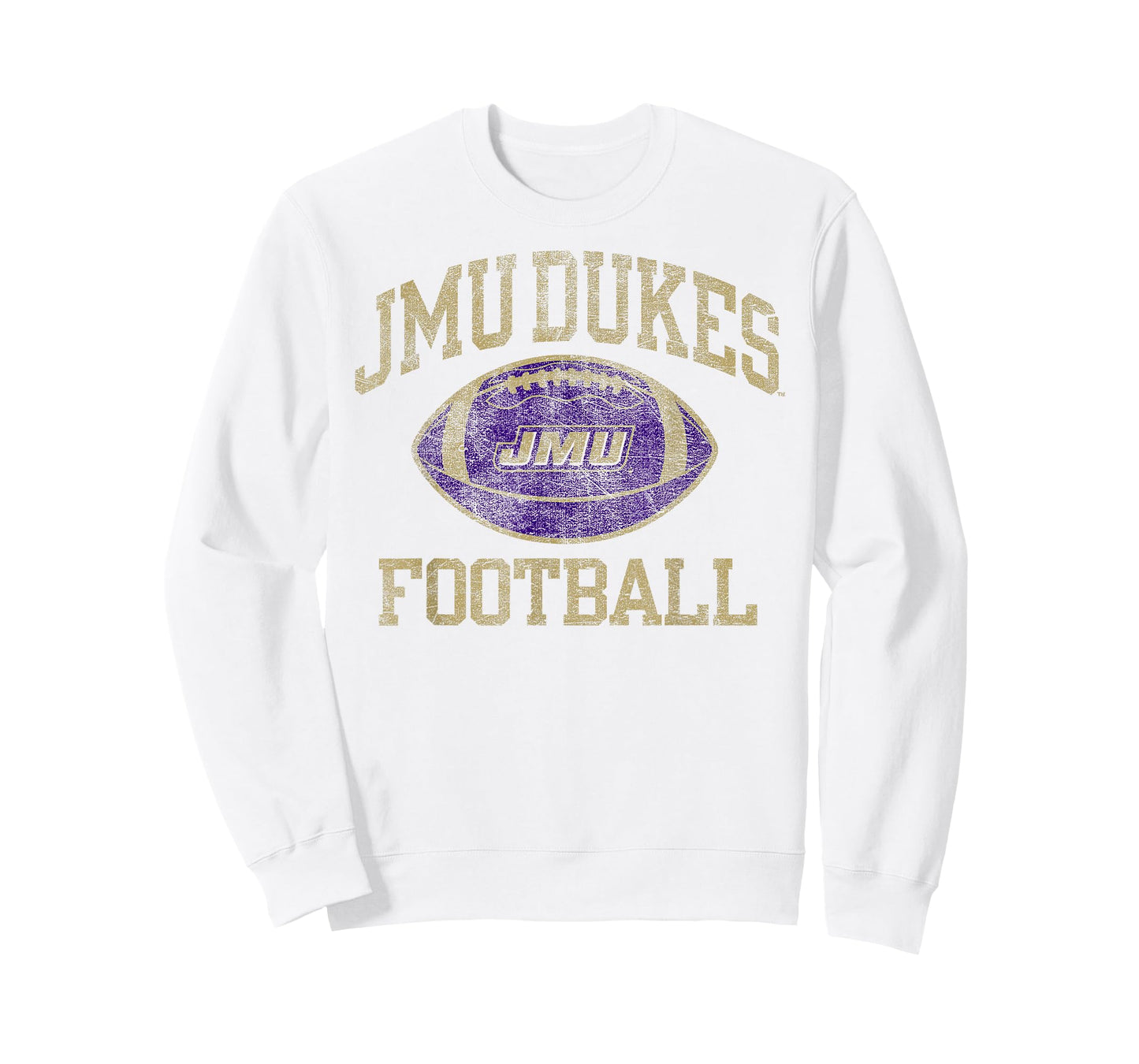 James Madison Dukes Football Intensity Vintage White T-Shirt