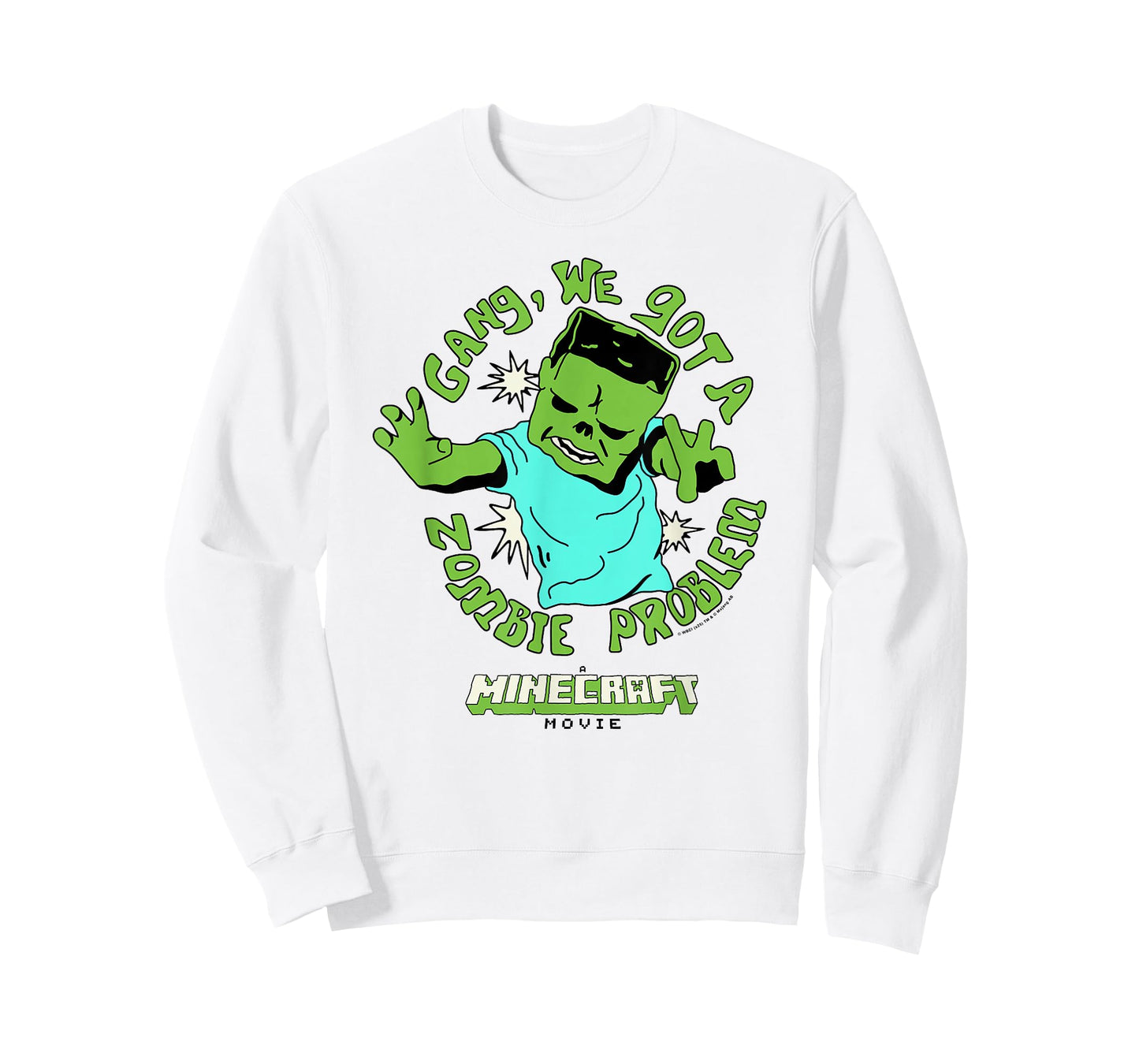 A Minecraft Movie Gang We Got A Zombie Problem Cartoon Style T-Shirt