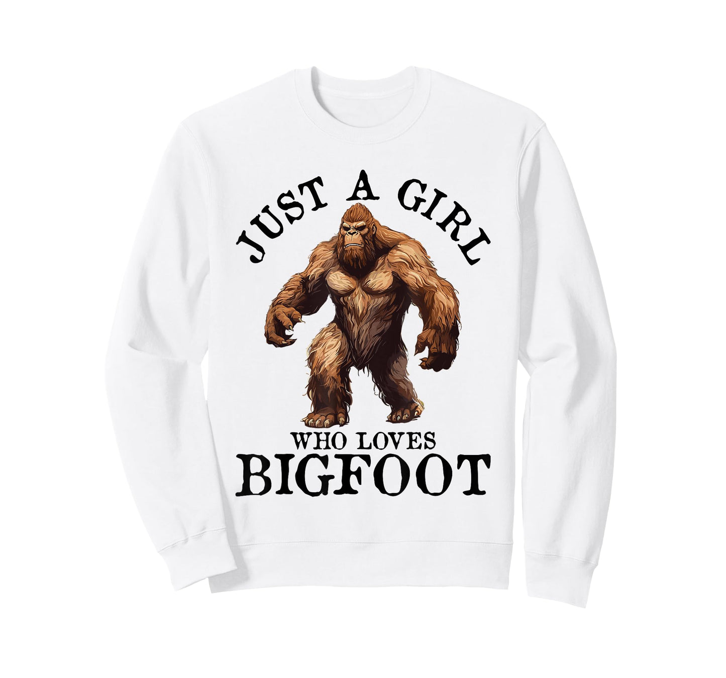 Bigfoot Just A Girl Who Loves Sasquatch Funny Retro Vintage T-Shirt