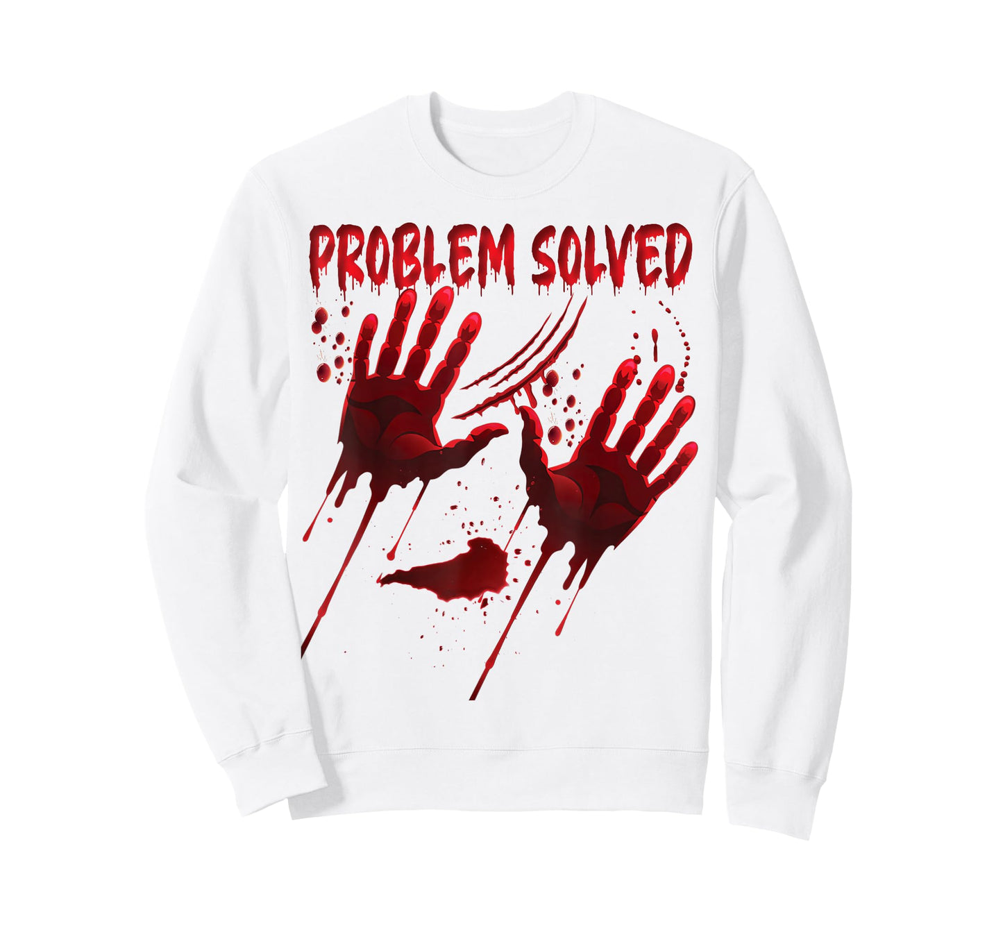 Bloody Hands Costume Men Problem Solved Blood Splatter T-Shirt