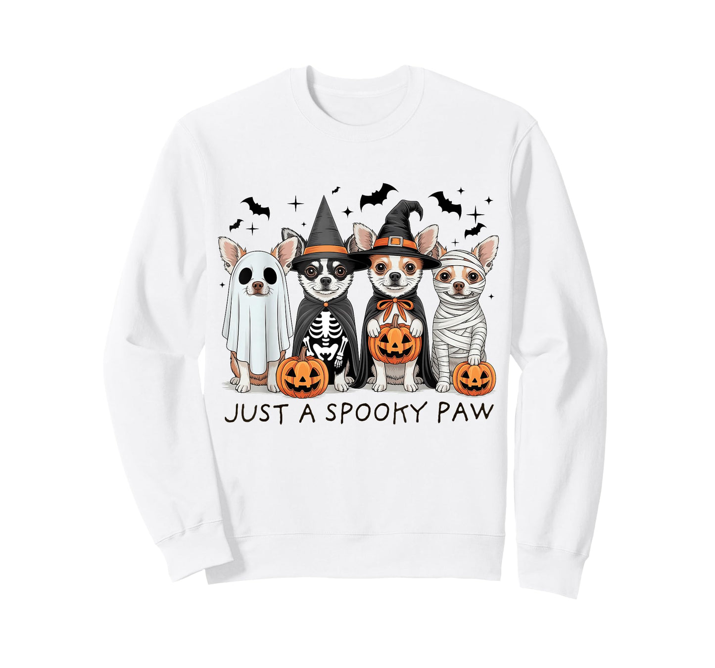 Chihuahua Ghost Cute Dog Ghost Halloween Thanksgiving T-Shirt