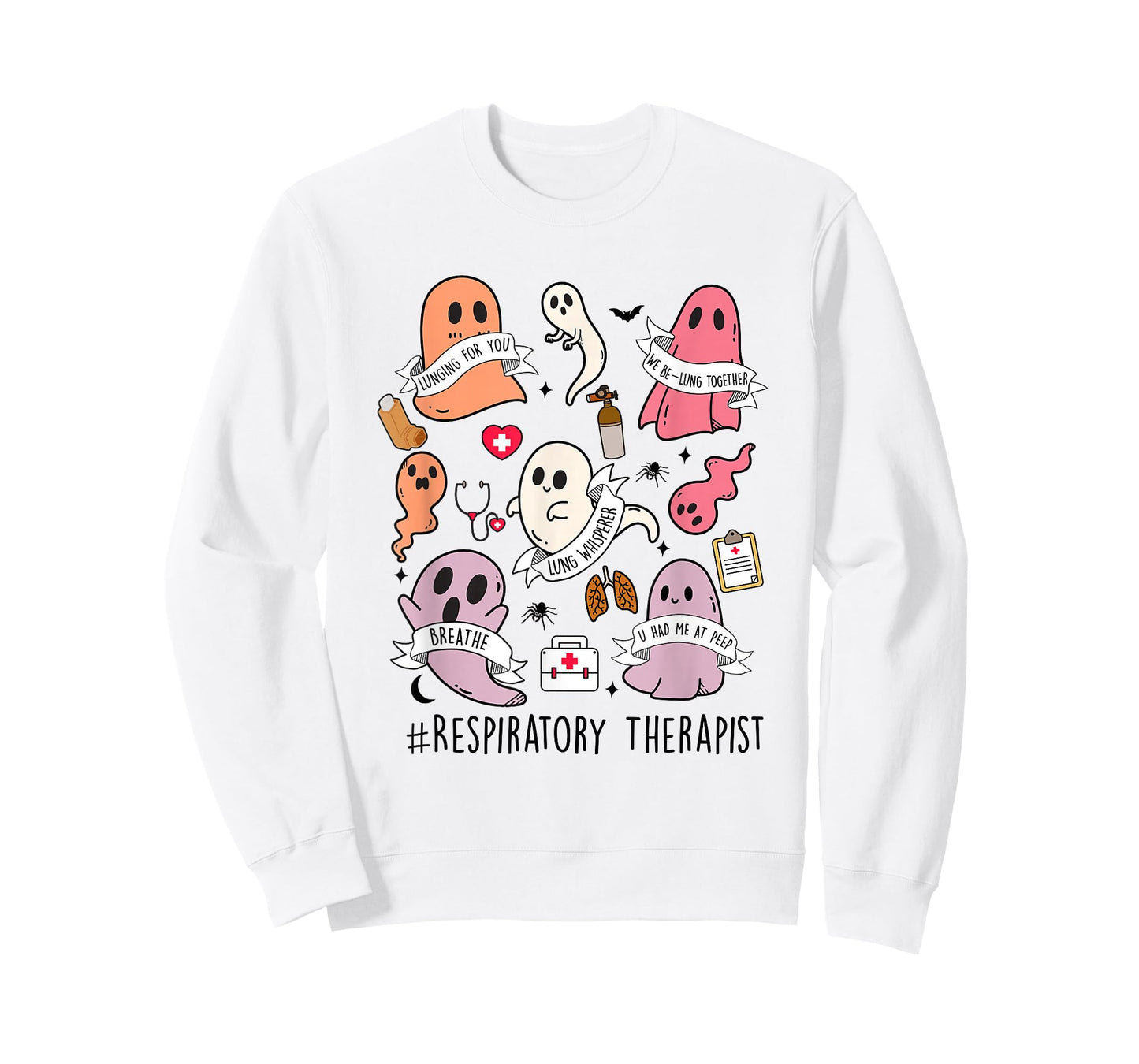 Respiratory Therapist Halloween ghost RT Respiratory Therapy T-Shirt