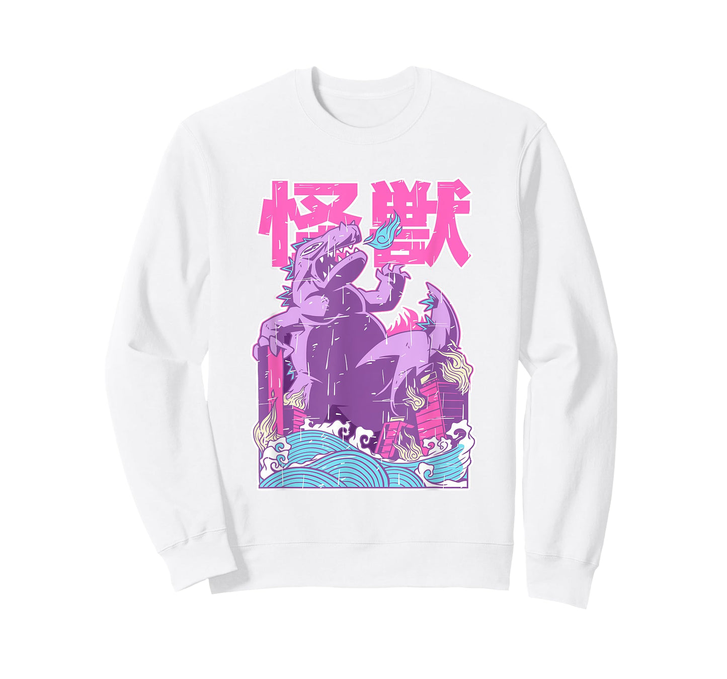Kaiju Vintage Anime Japanese Monster City Attack Cute Pastel T-Shirt
