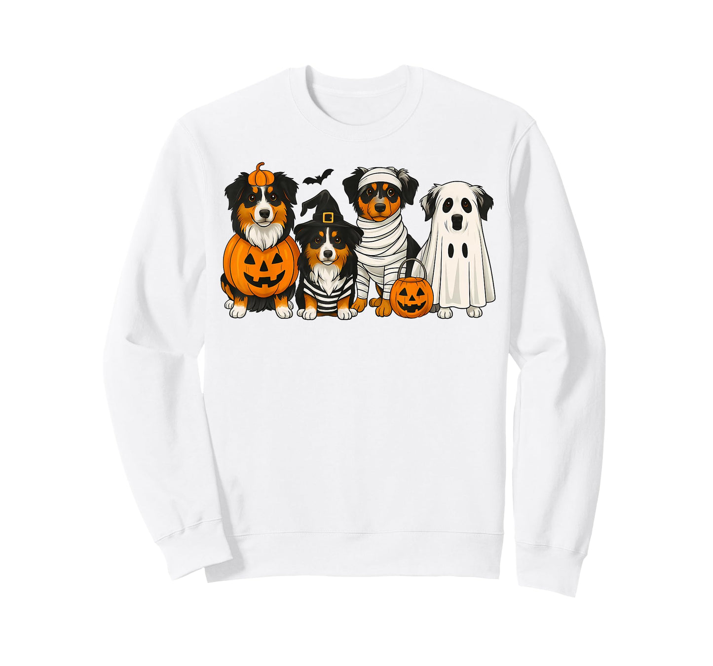 Australian Shepherd Lover Aussie Mom Halloween Vibes Spooky T-Shirt