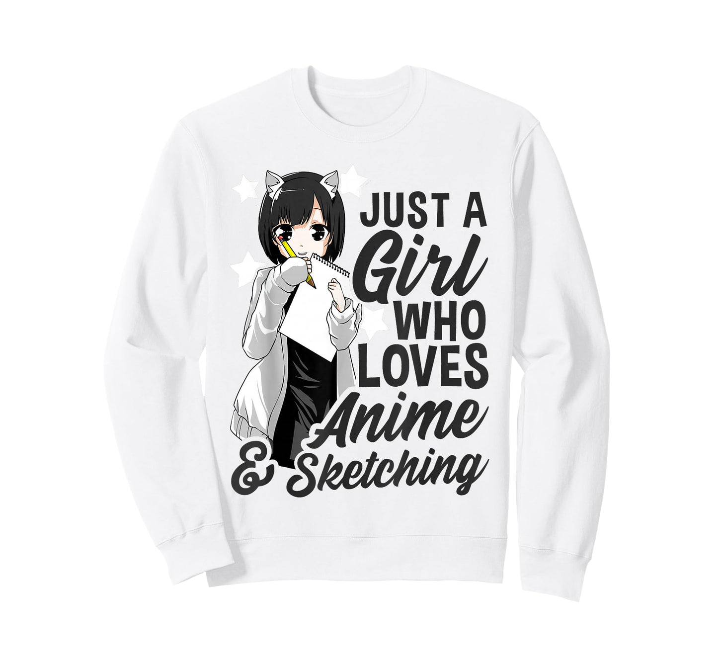 Just A Girl Who Loves Anime and Sketching Drawing Anime Kids T-Shirt