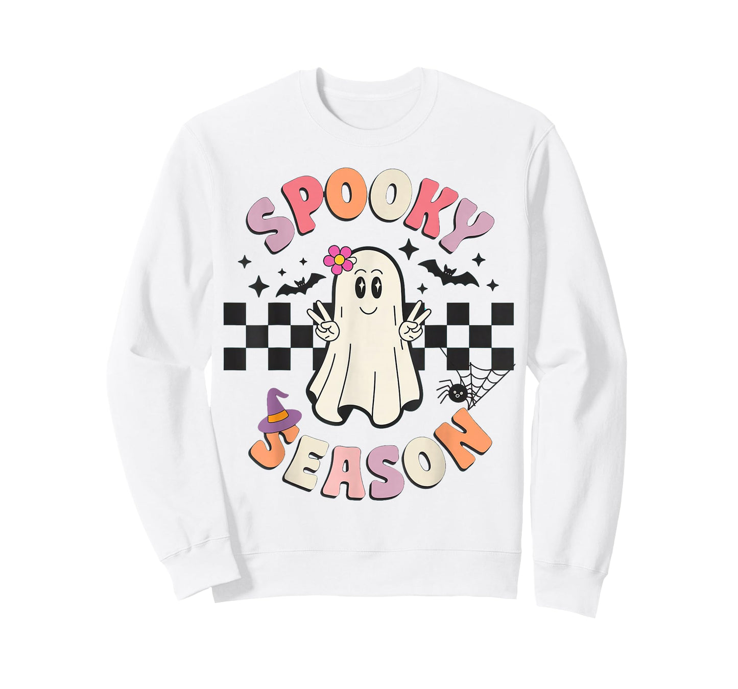 Spooky Season Retro Happy Halloween Ghost T-Shirt