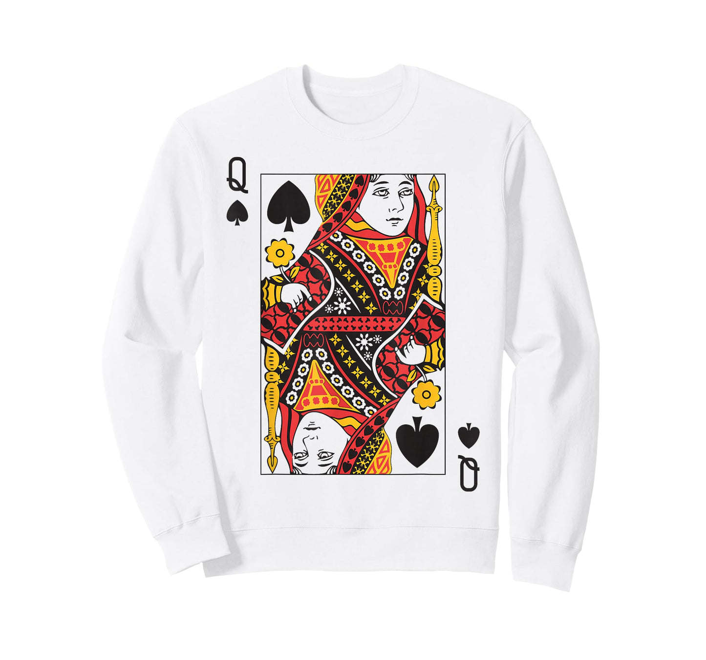 Queen of Spades | Royal Flush Group Costume Playing Card T-Shirt