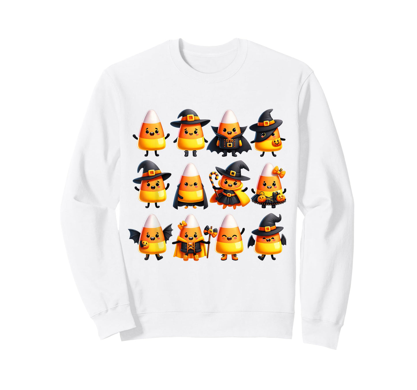 Adorable Halloween Candy Corn Characters in Costumes T-Shirt